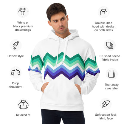 Unisex Hoodie-Gaymen Zigzag Pattern
