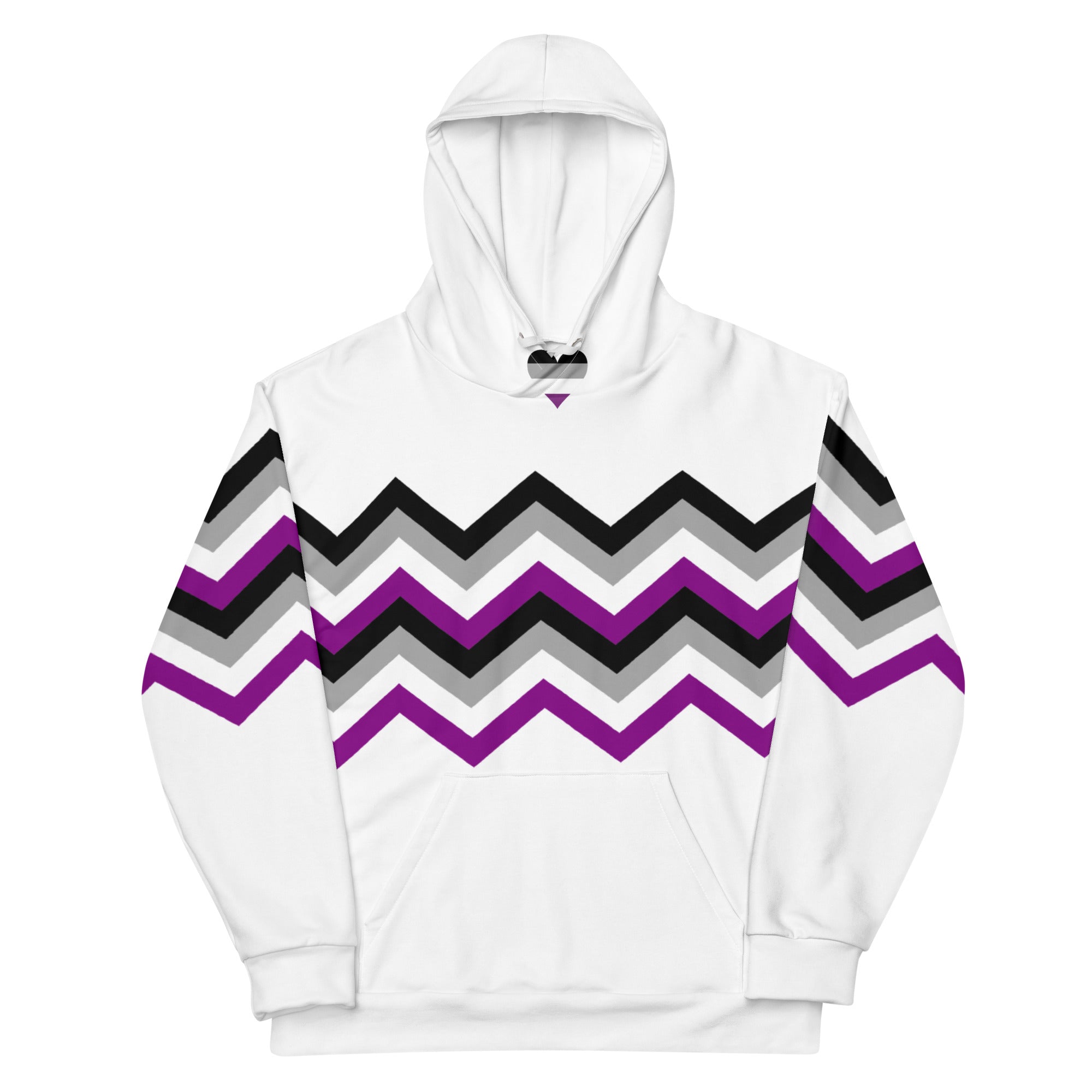 Unisex Hoodie-Asexual Zigzag Pattern