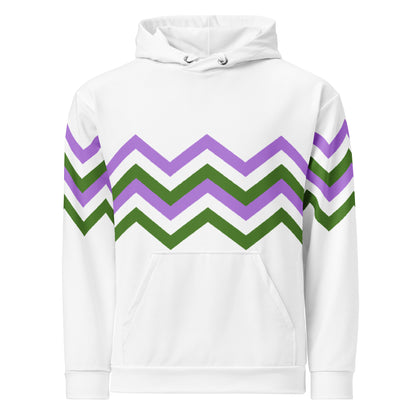 Unisex Hoodie-Genderqueer Zigzag Pattern