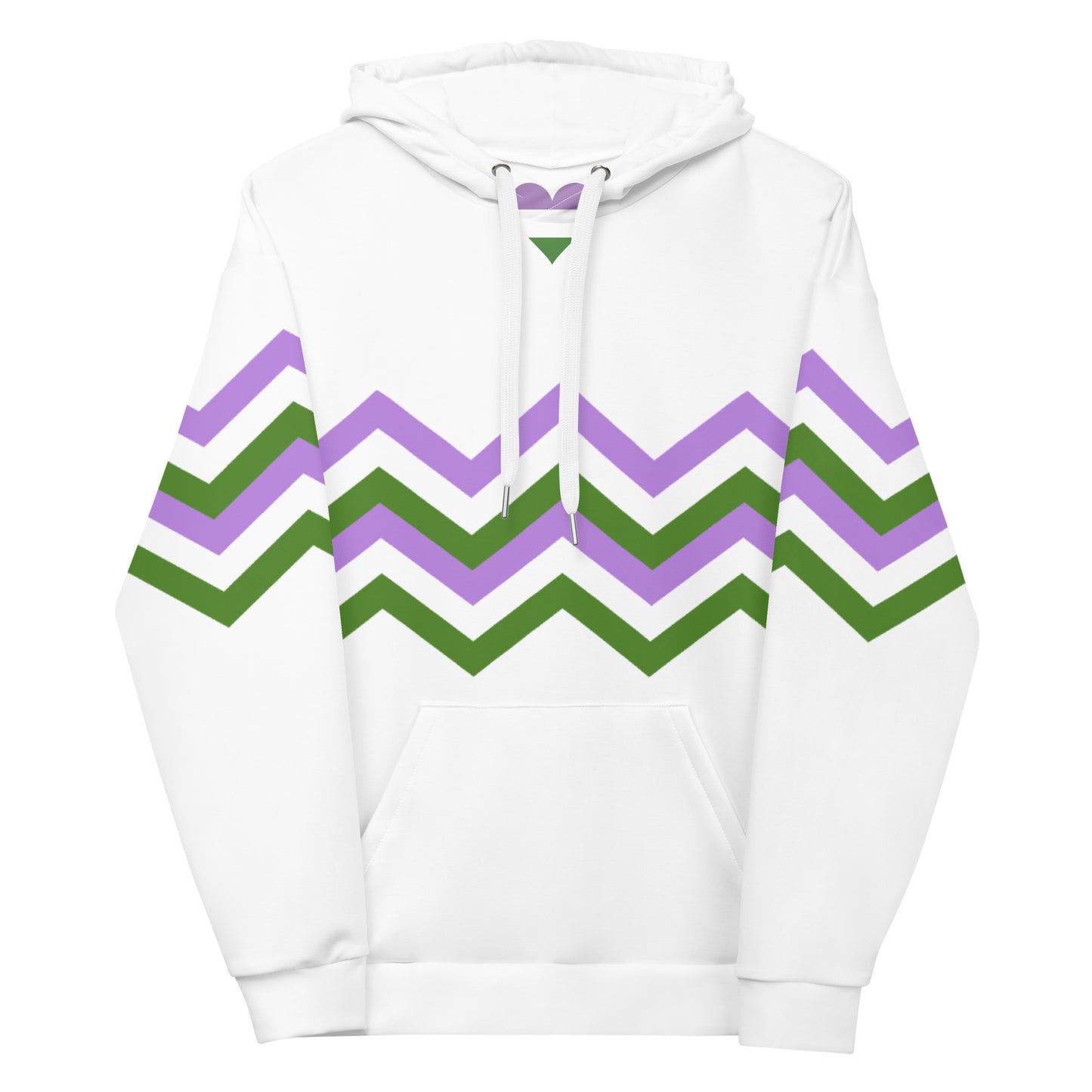 Unisex Hoodie-Genderqueer Zigzag Pattern