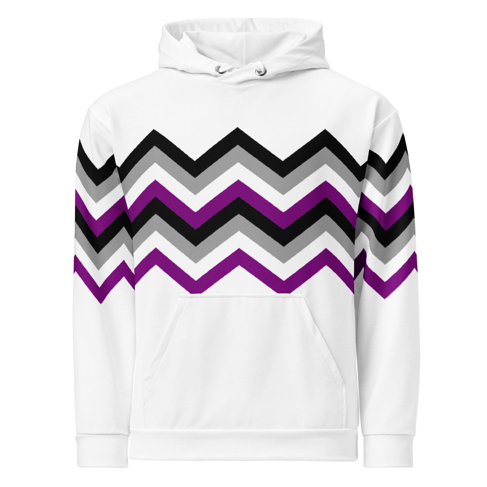 Unisex Hoodie-Asexual Zigzag Pattern