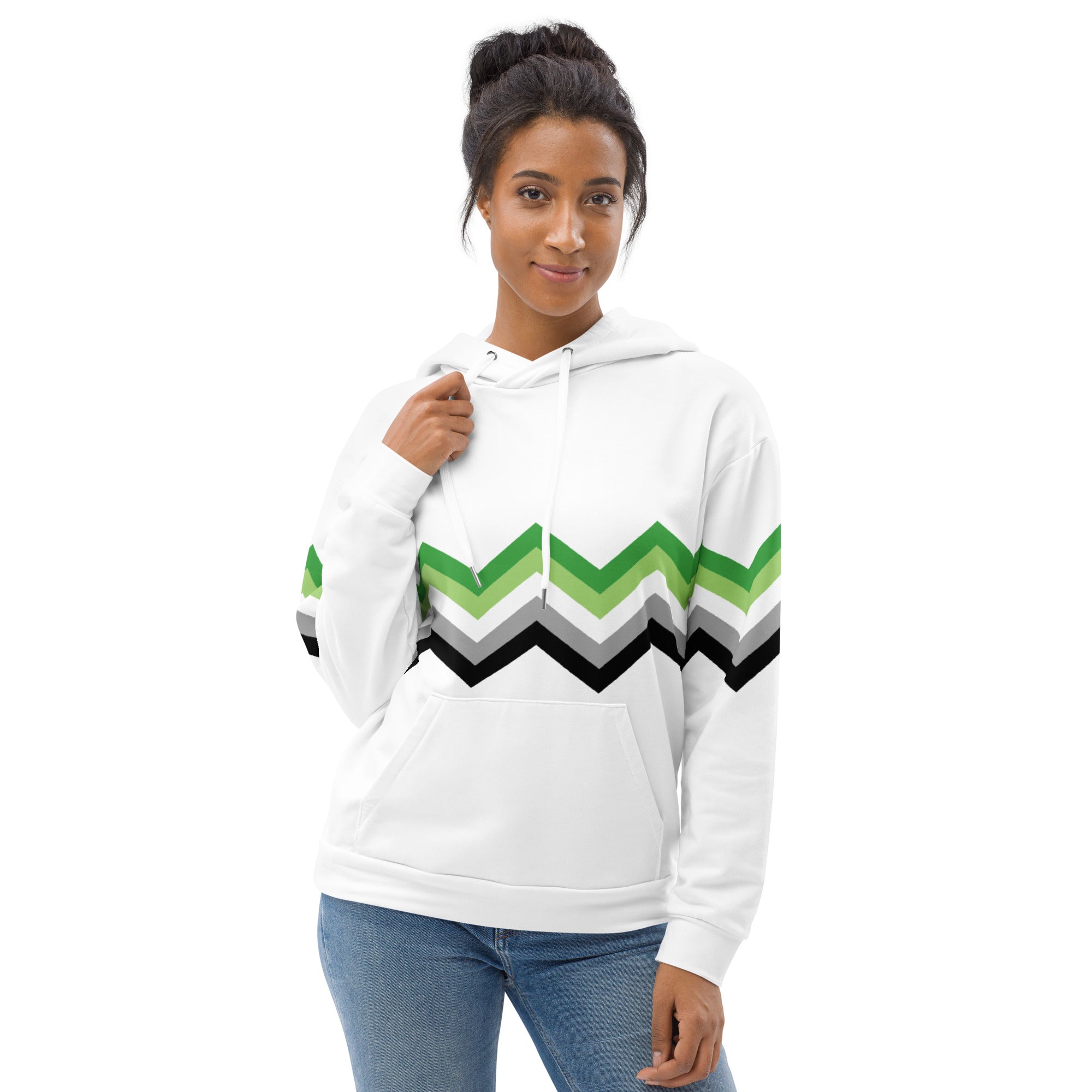 Unisex Hoodie-Aromantic Zigzag Pattern