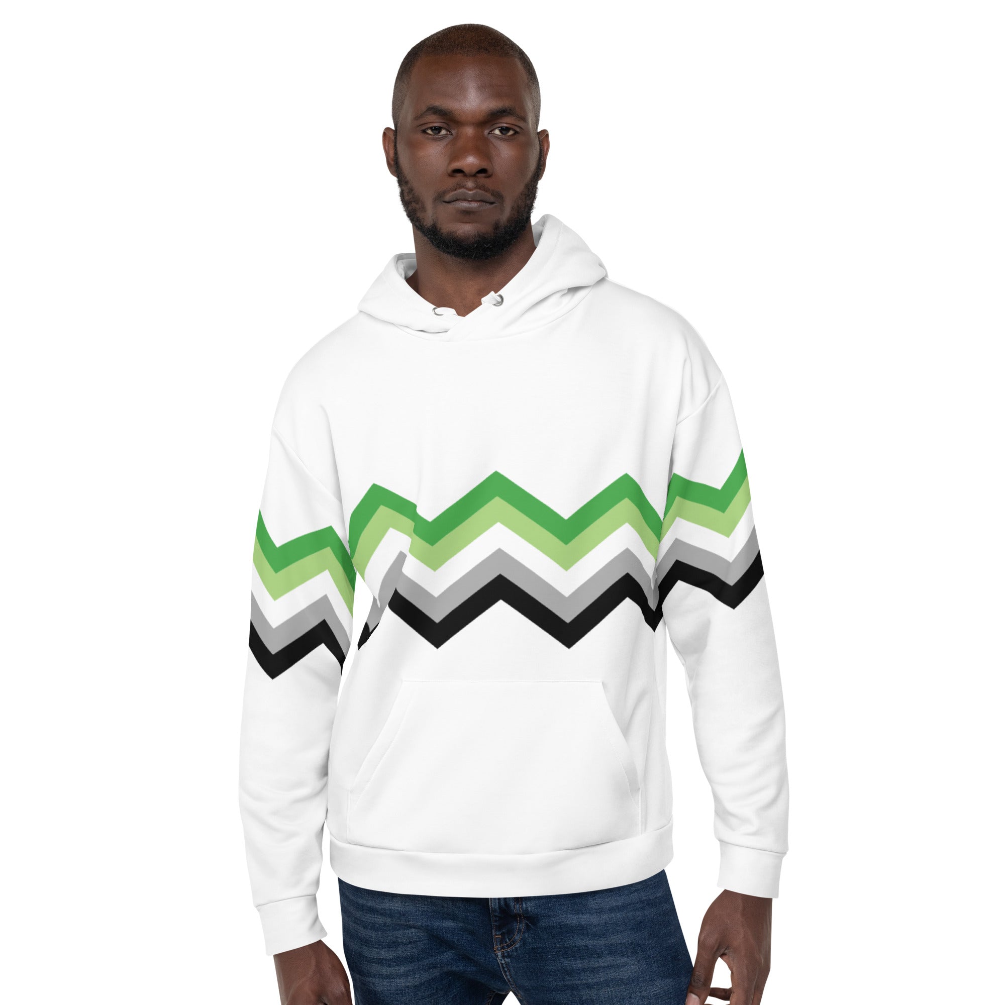 Unisex Hoodie-Aromantic Zigzag Pattern