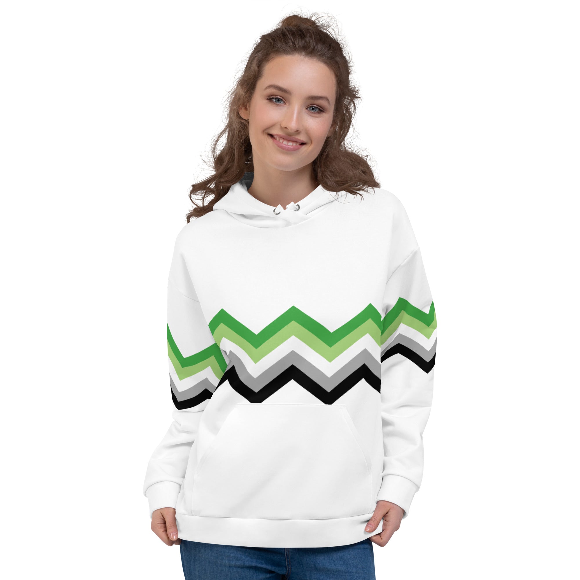 Unisex Hoodie-Aromantic Zigzag Pattern