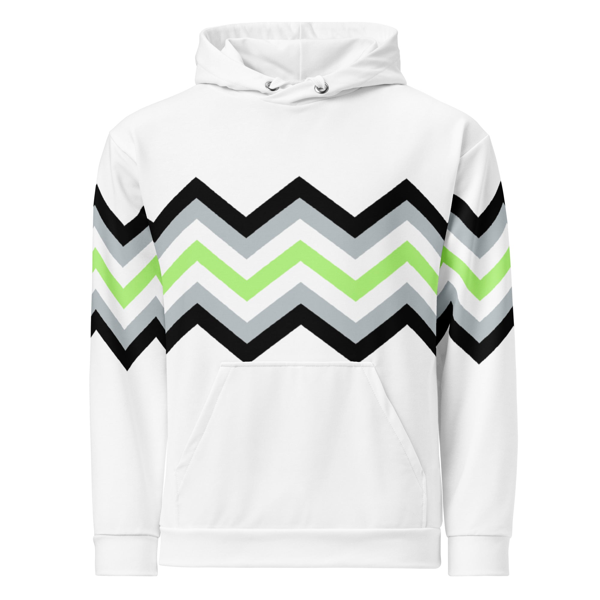 Unisex Hoodie-Agender Zigzag Pattern