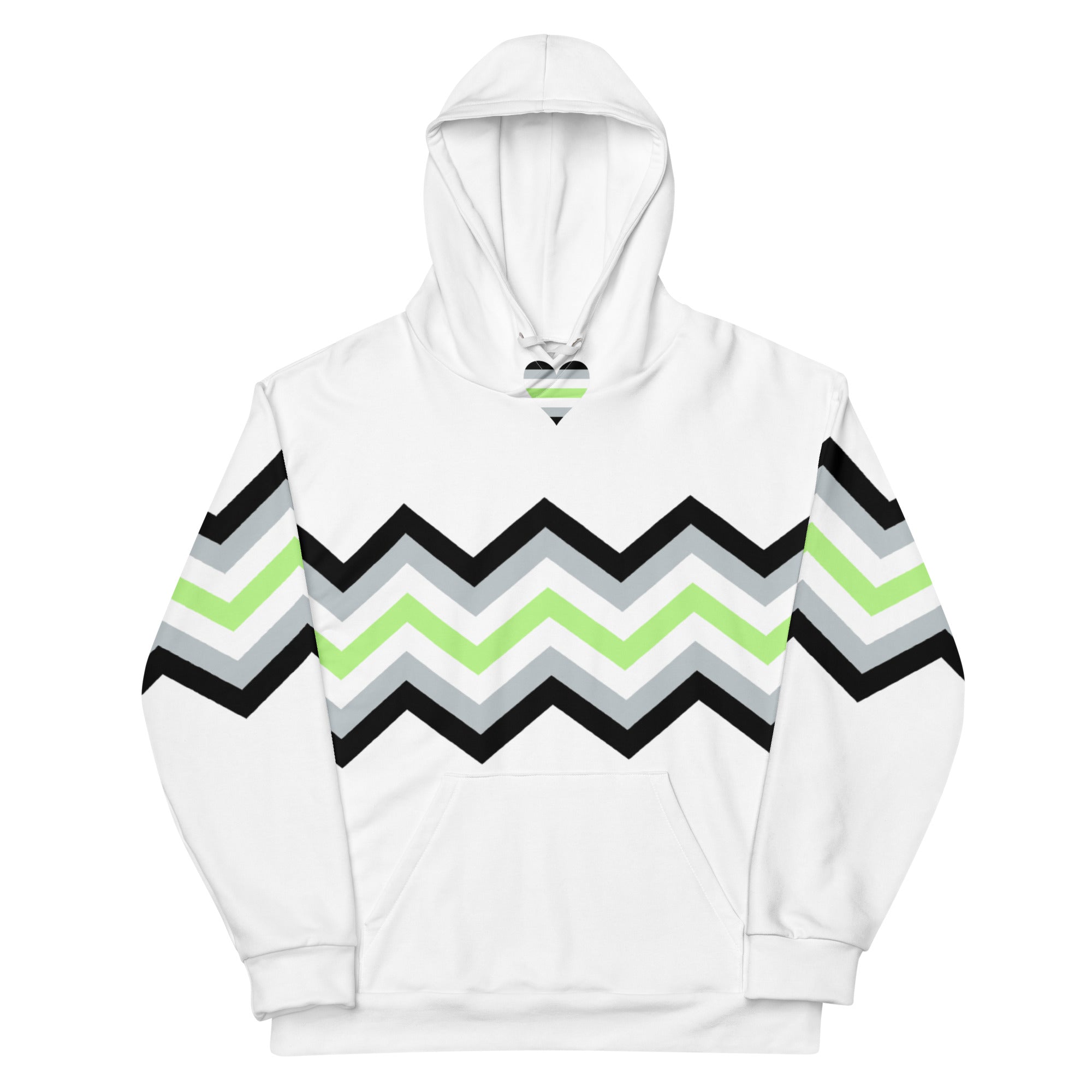 Unisex Hoodie-Agender Zigzag Pattern