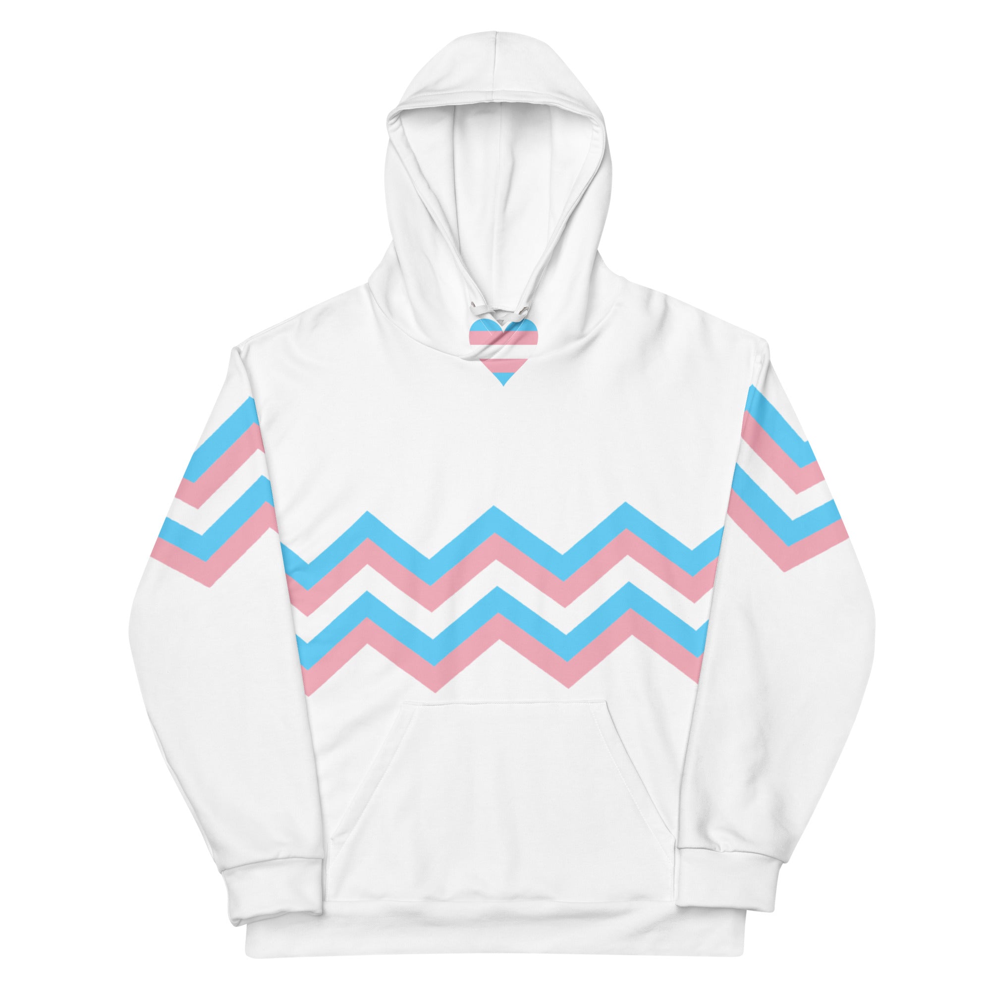 Unisex Hoodie-Transgender Zigzag Pattern