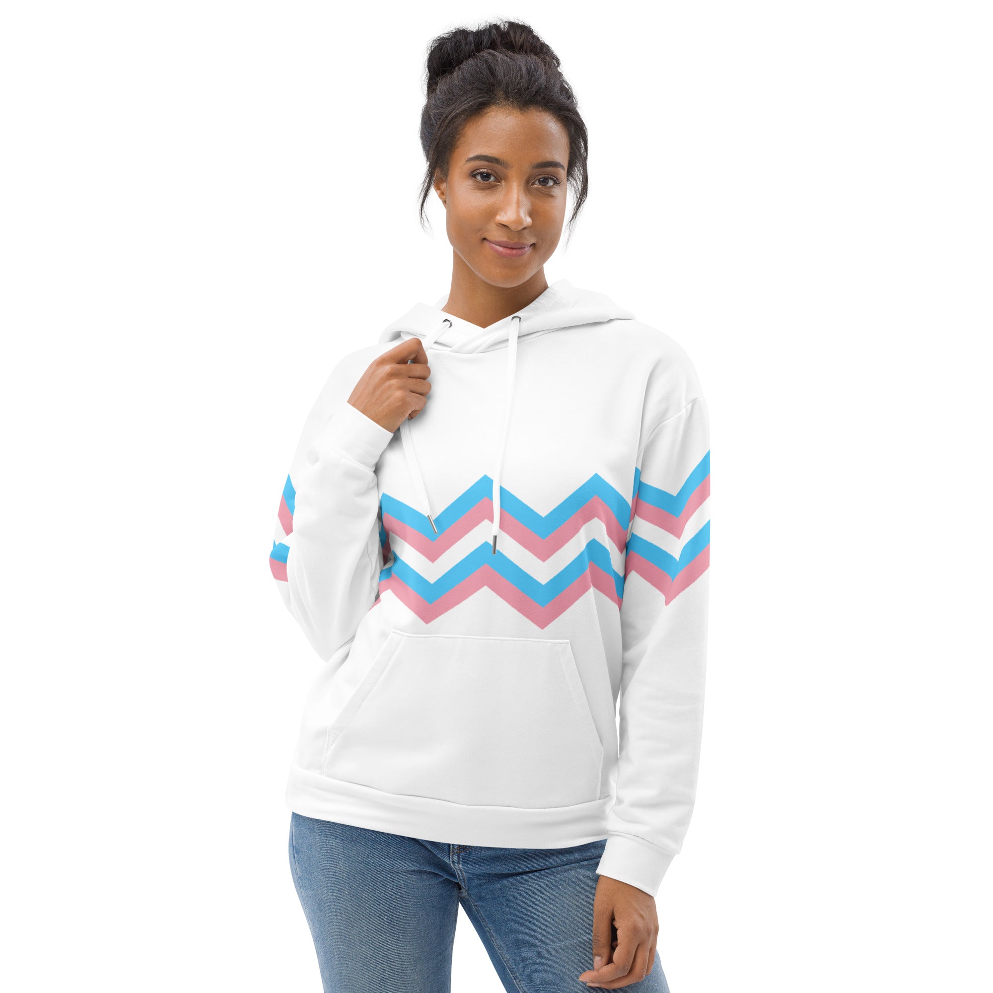 Unisex Hoodie-Transgender Zigzag Pattern