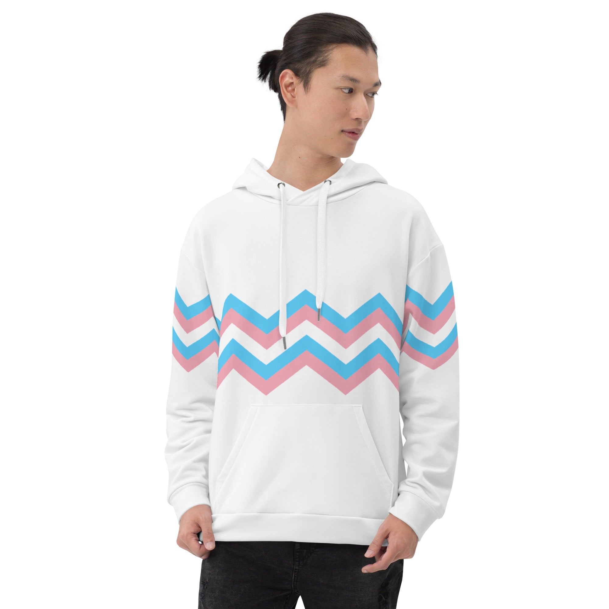 Unisex Hoodie-Transgender Zigzag Pattern