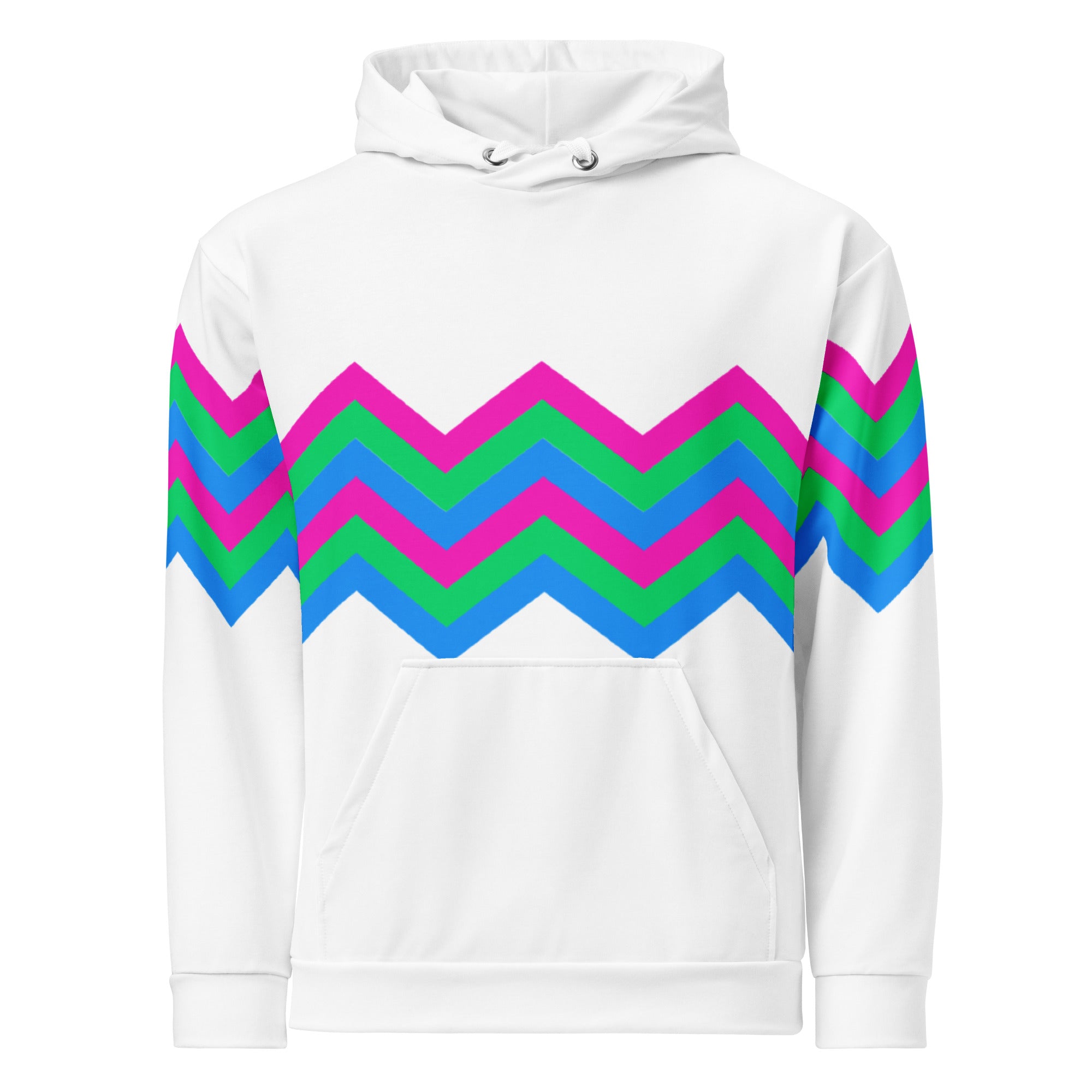 Unisex Hoodie-Polysexual Zigzag Pattern