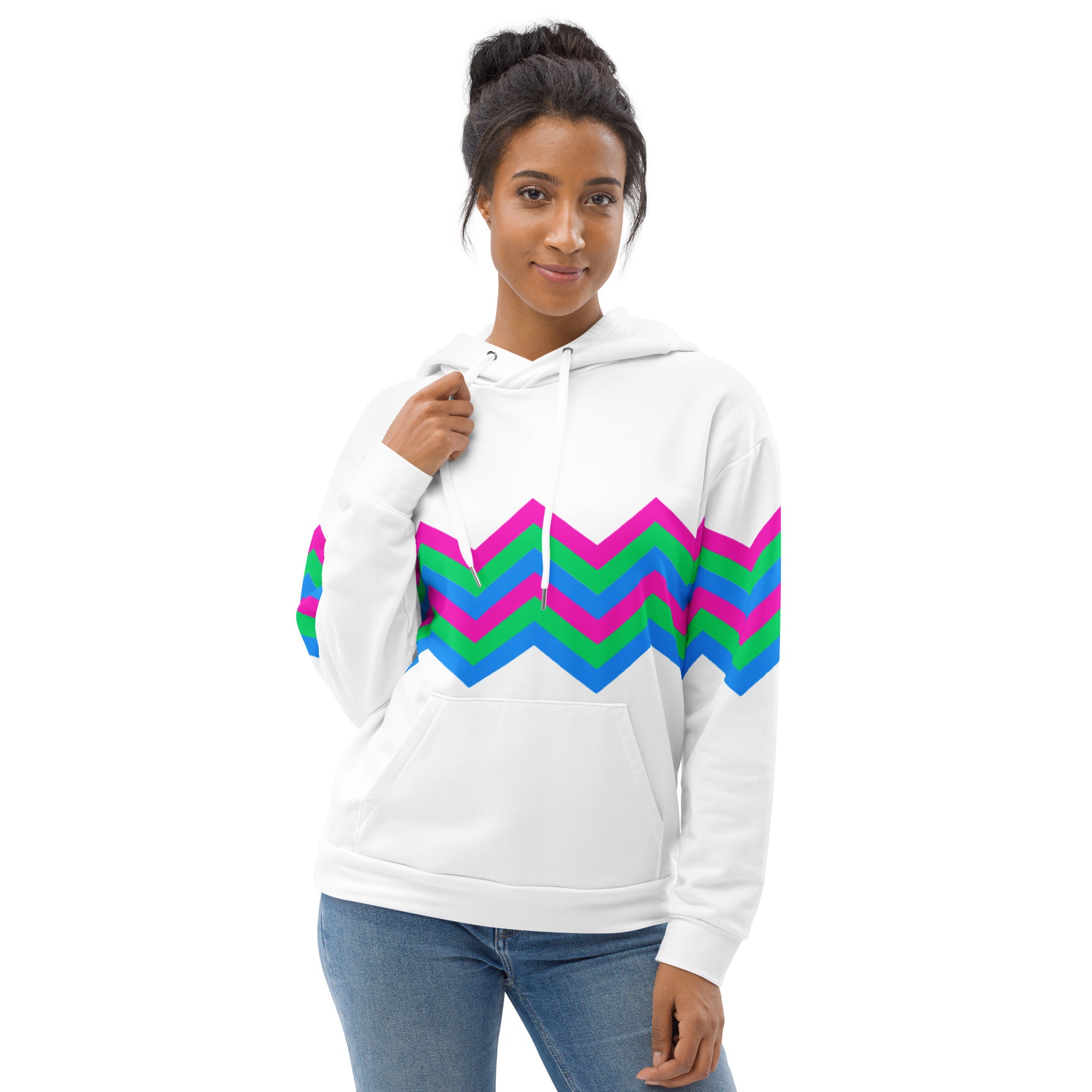 Unisex Hoodie-Polysexual Zigzag Pattern