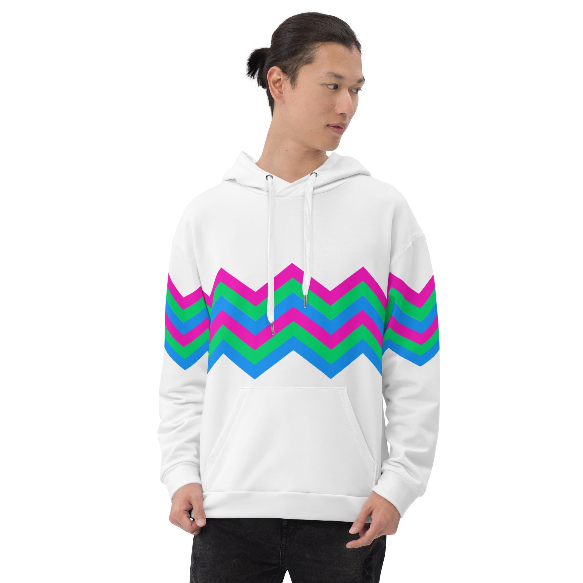 Unisex Hoodie-Polysexual Zigzag Pattern