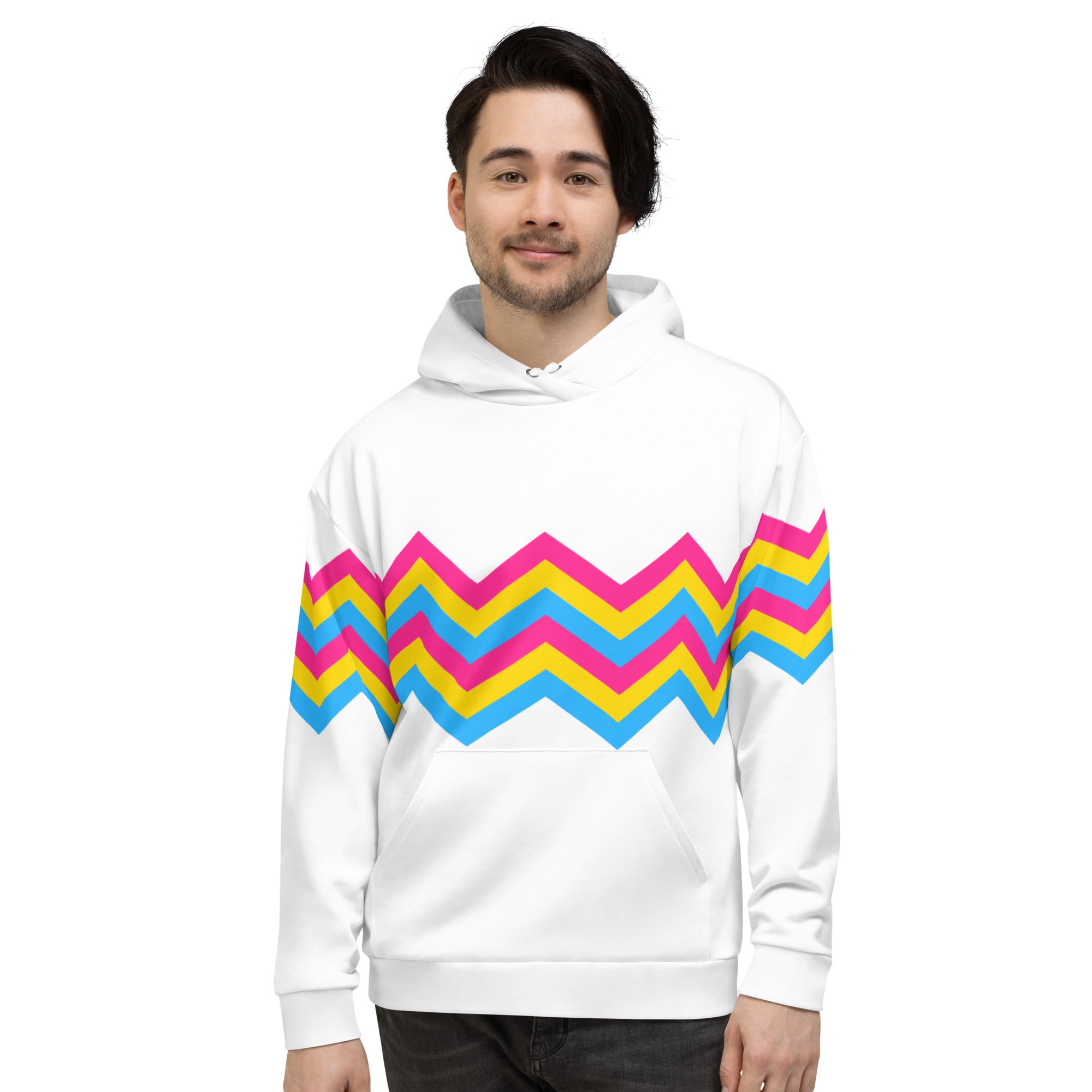 Unisex Hoodie-Pansexual Zigzag Pattern