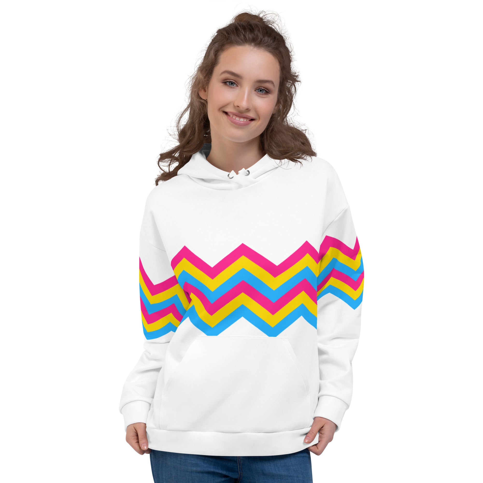 Unisex Hoodie-Pansexual Zigzag Pattern