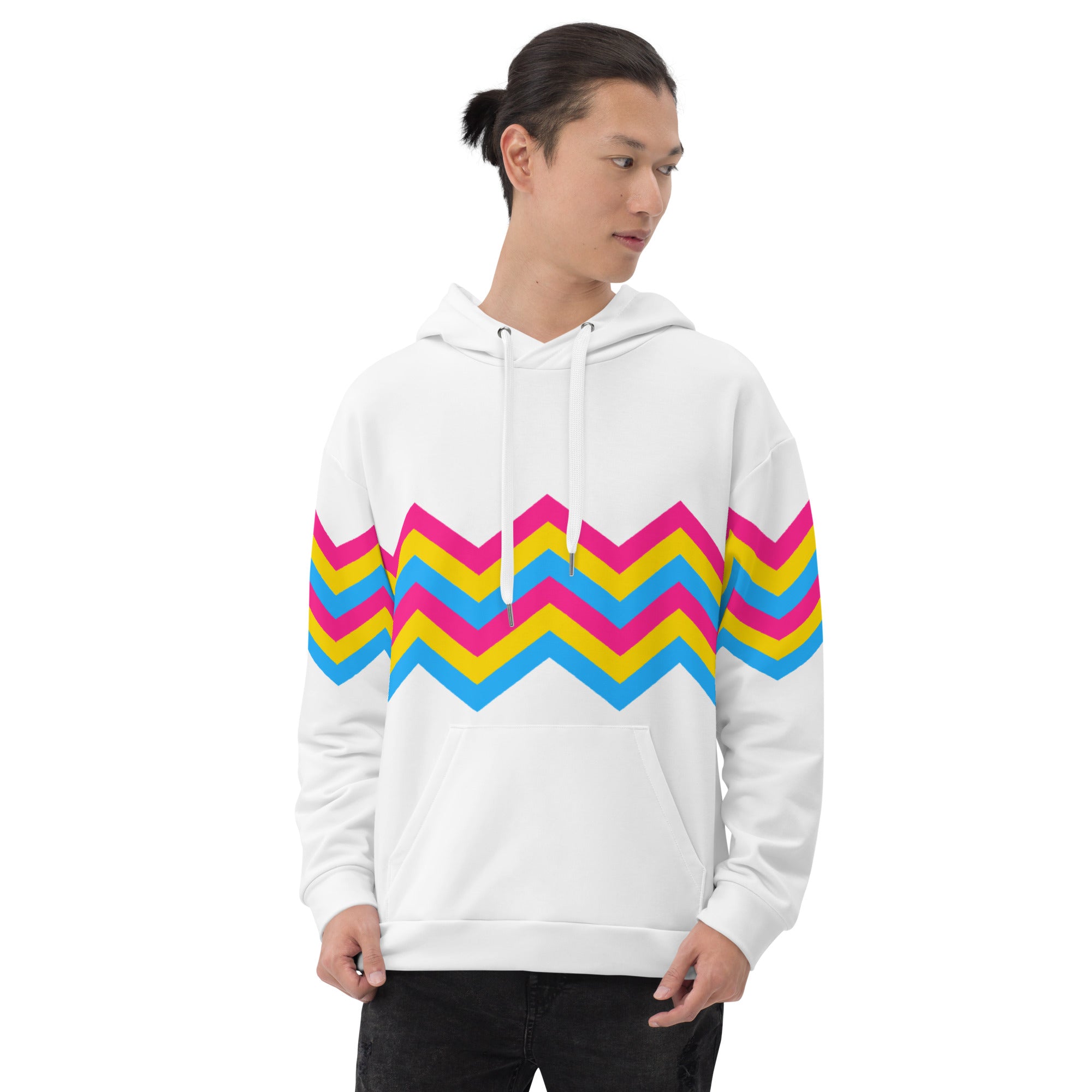 Unisex Hoodie-Pansexual Zigzag Pattern