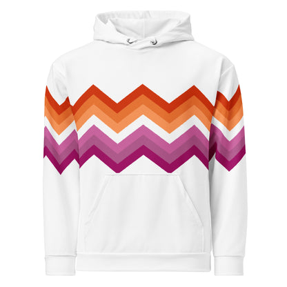 Unisex Hoodie-Lesbian Zigzag Pattern