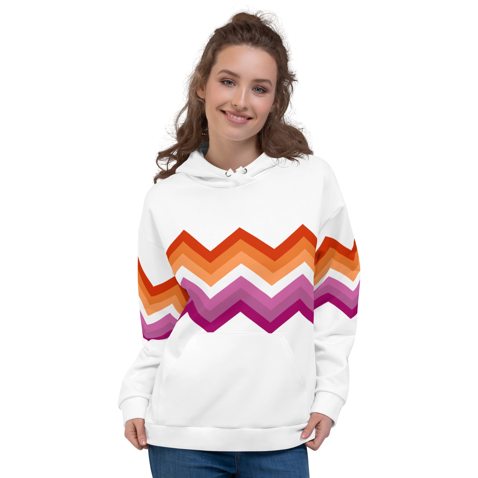 Unisex Hoodie-Lesbian Zigzag Pattern