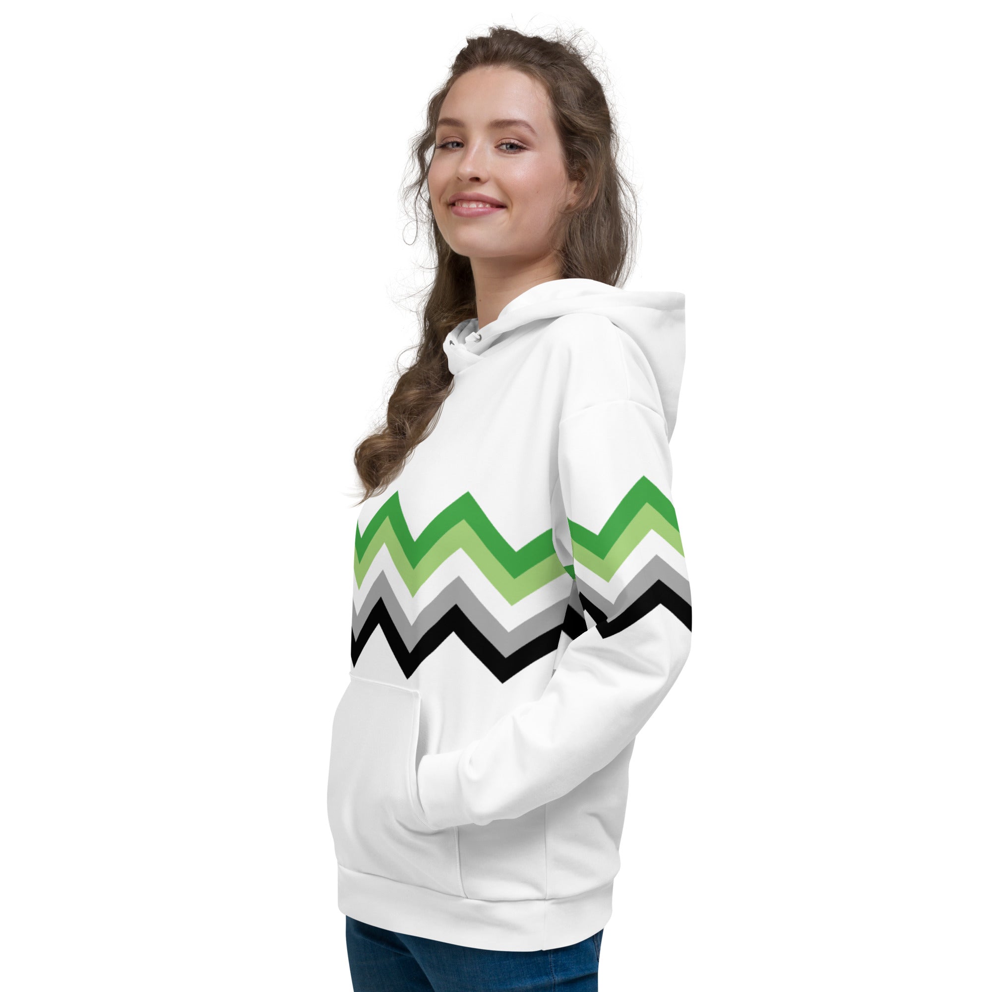 Unisex Hoodie-Aromantic Zigzag Pattern