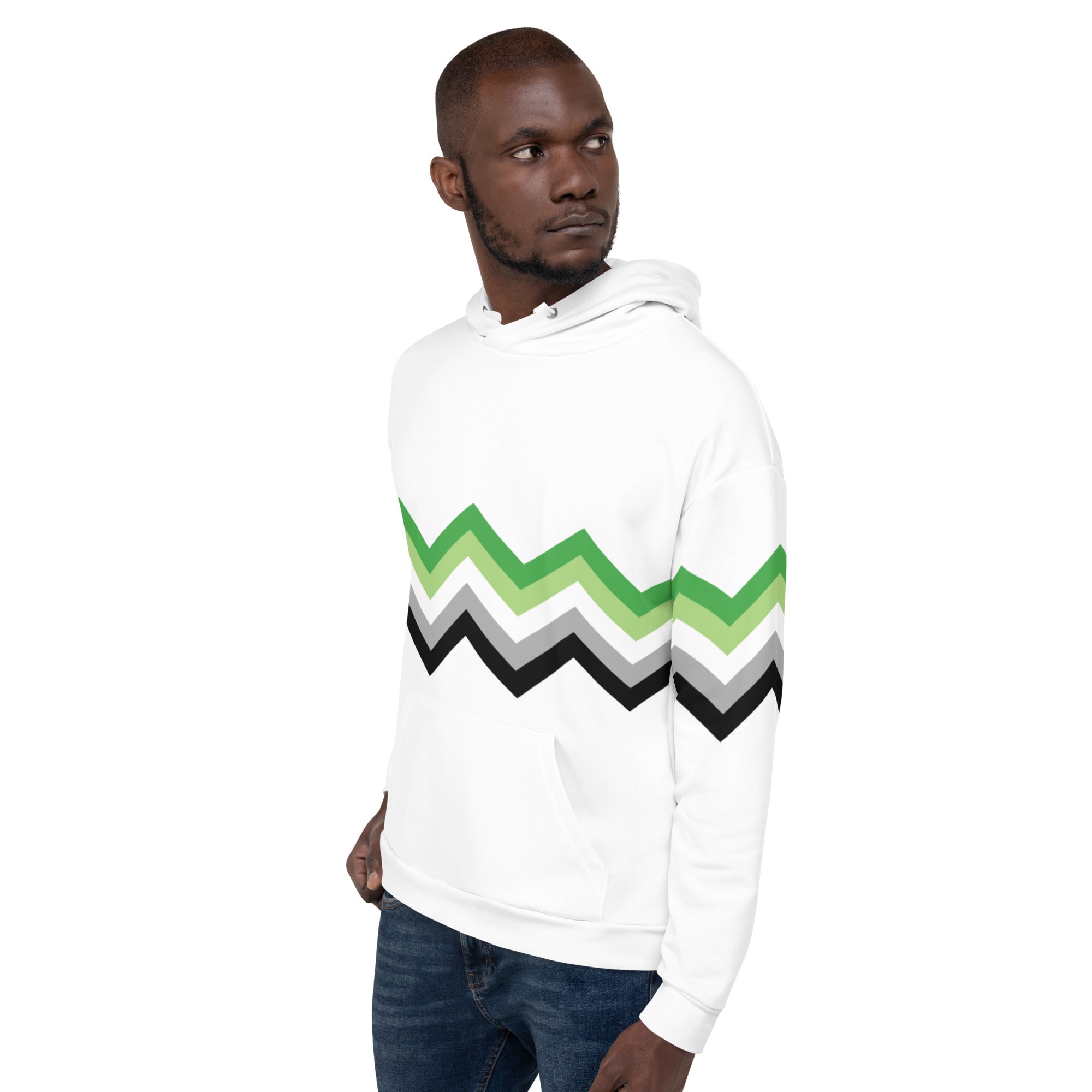 Unisex Hoodie-Aromantic Zigzag Pattern