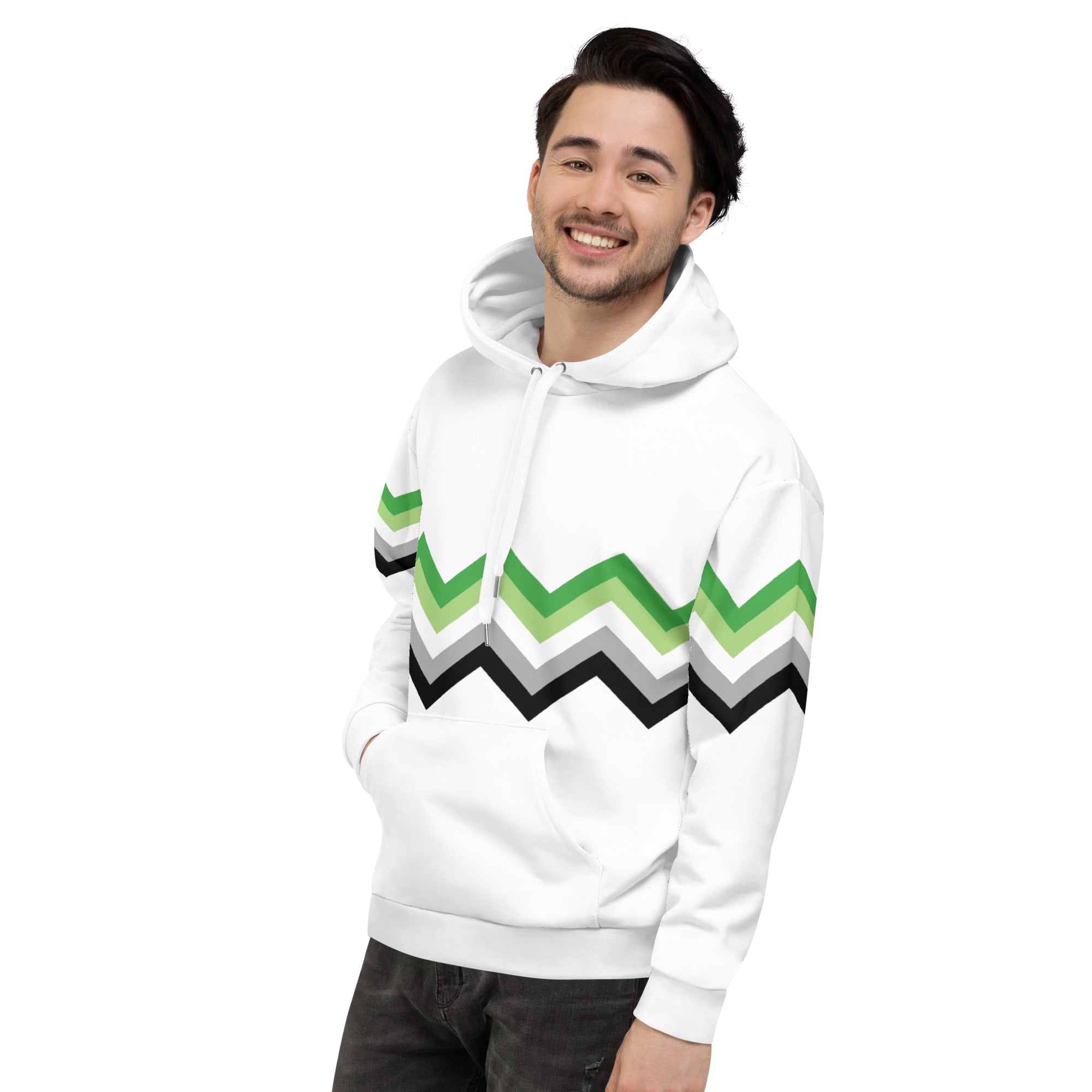 Unisex Hoodie-Aromantic Zigzag Pattern