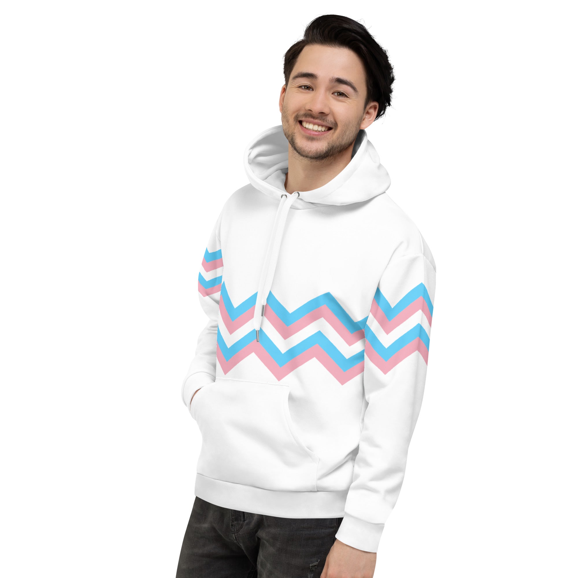 Unisex Hoodie-Transgender Zigzag Pattern