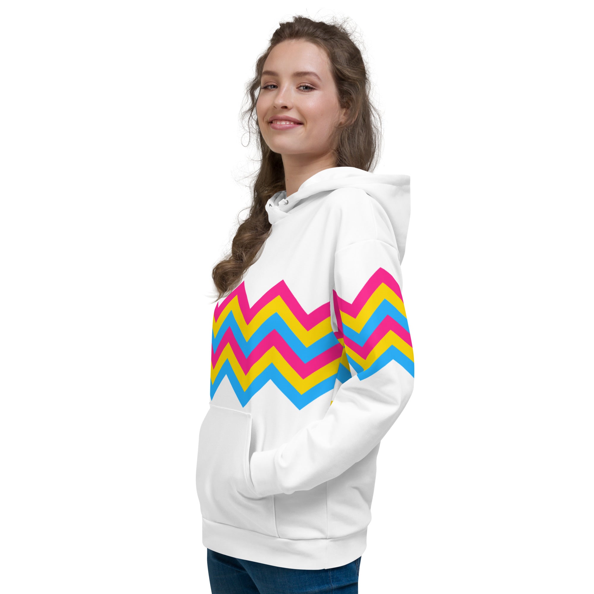 Unisex Hoodie-Pansexual Zigzag Pattern