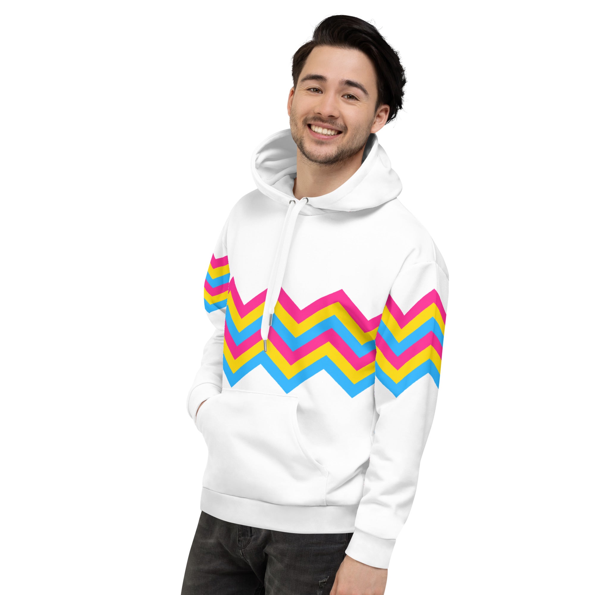 Unisex Hoodie-Pansexual Zigzag Pattern