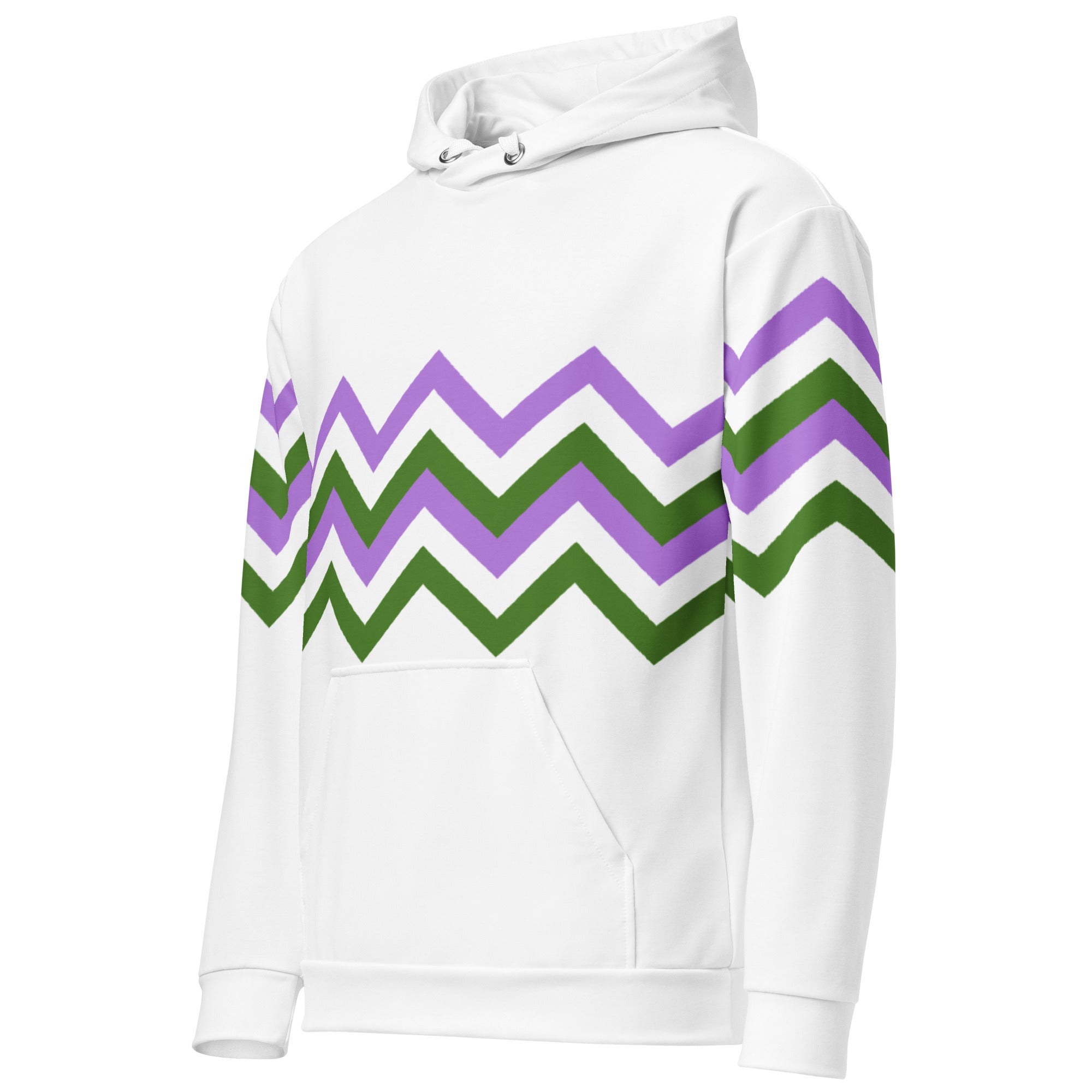 Unisex Hoodie-Genderfluid Zigzag Pattern