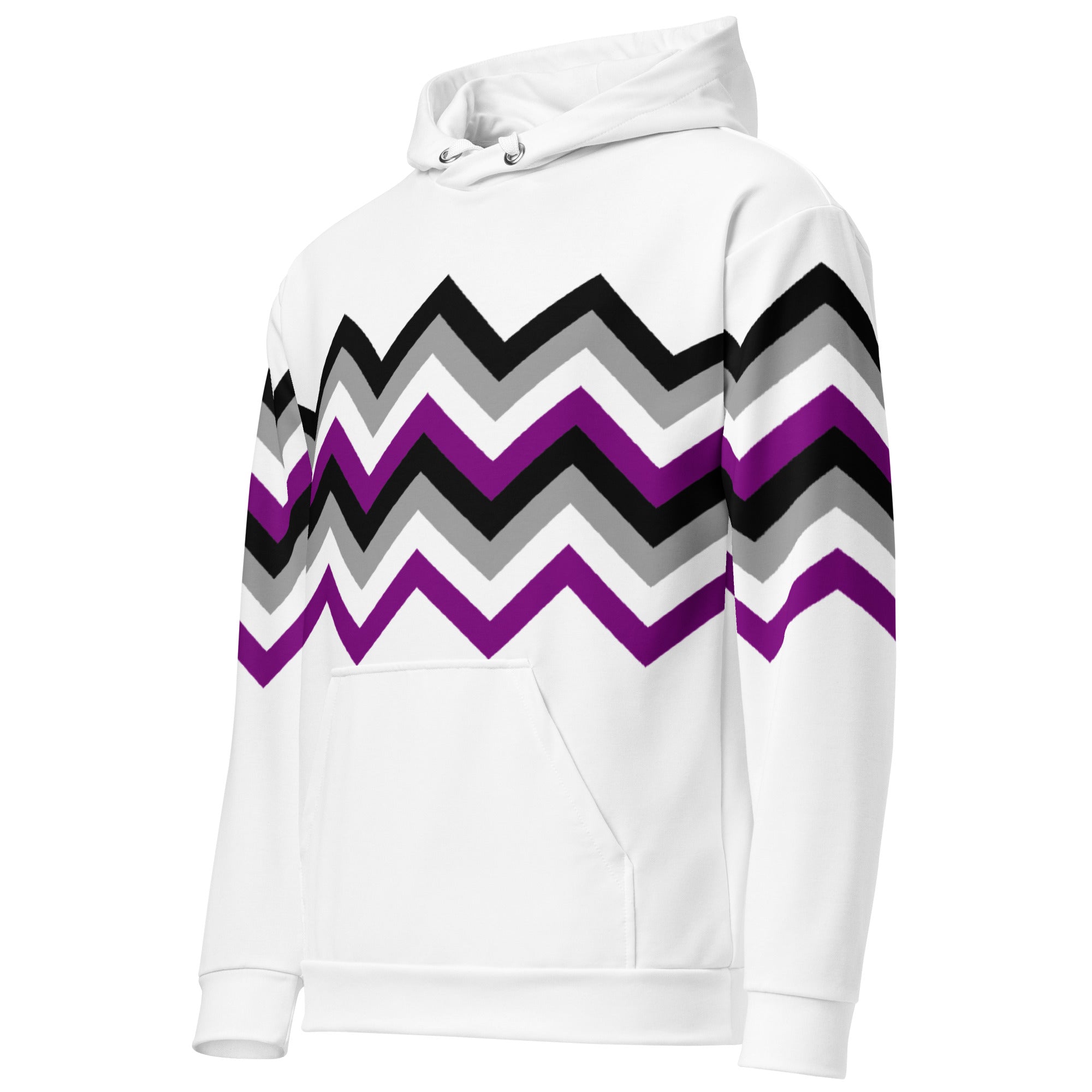 Unisex Hoodie-Asexual Zigzag Pattern