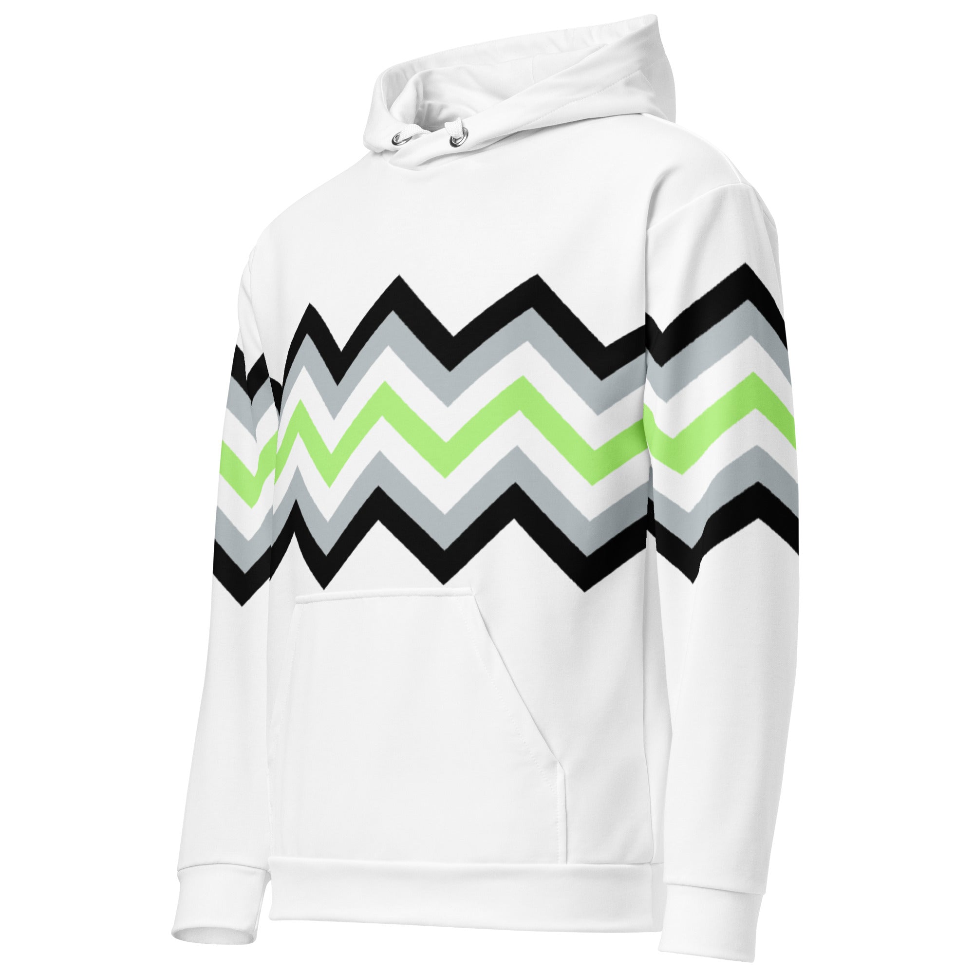 Unisex Hoodie-Agender Zigzag Pattern