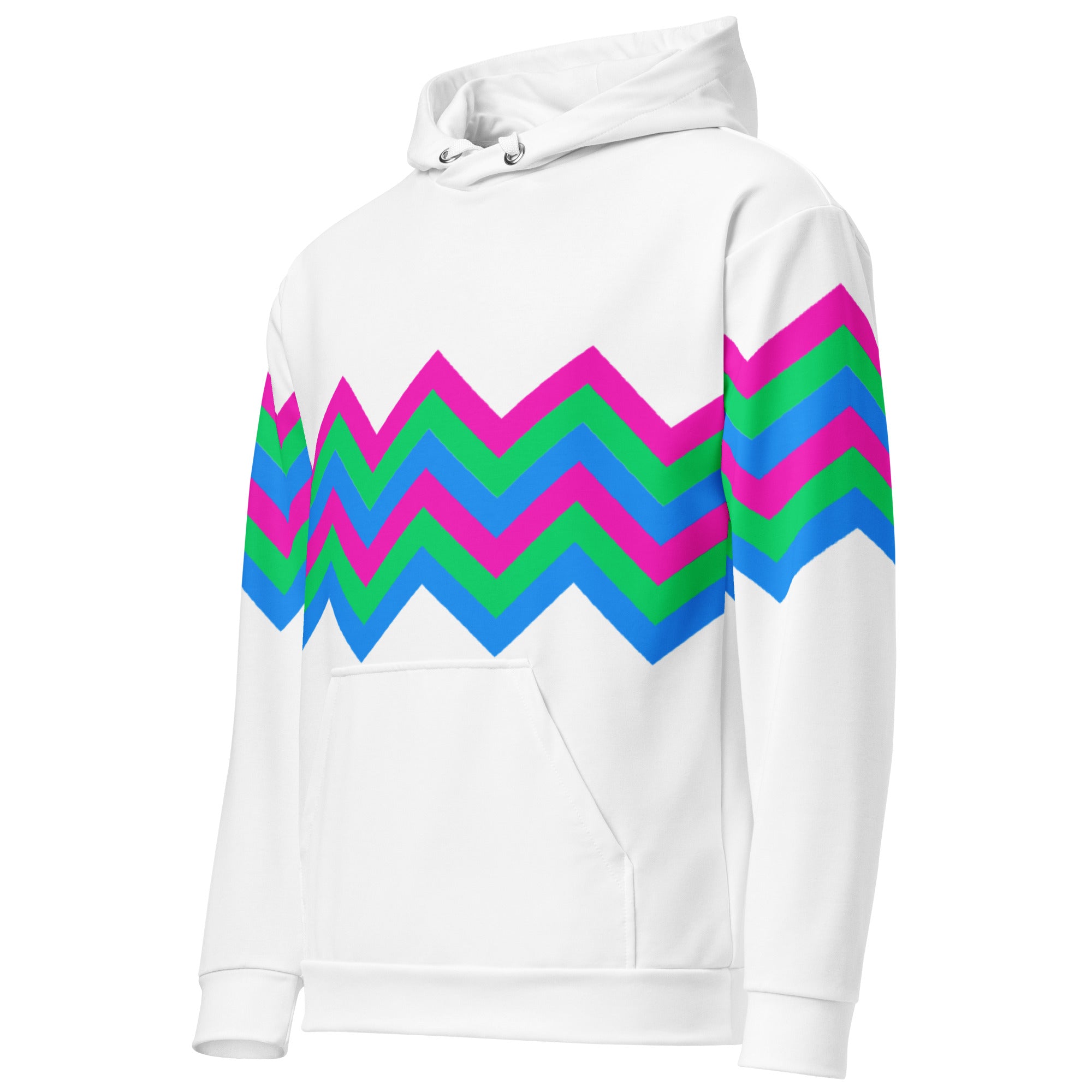 Unisex Hoodie-Polysexual Zigzag Pattern