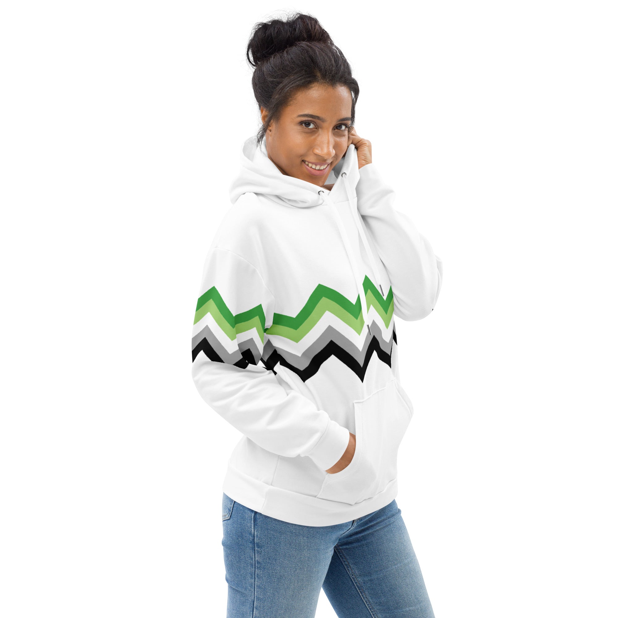 Unisex Hoodie-Aromantic Zigzag Pattern