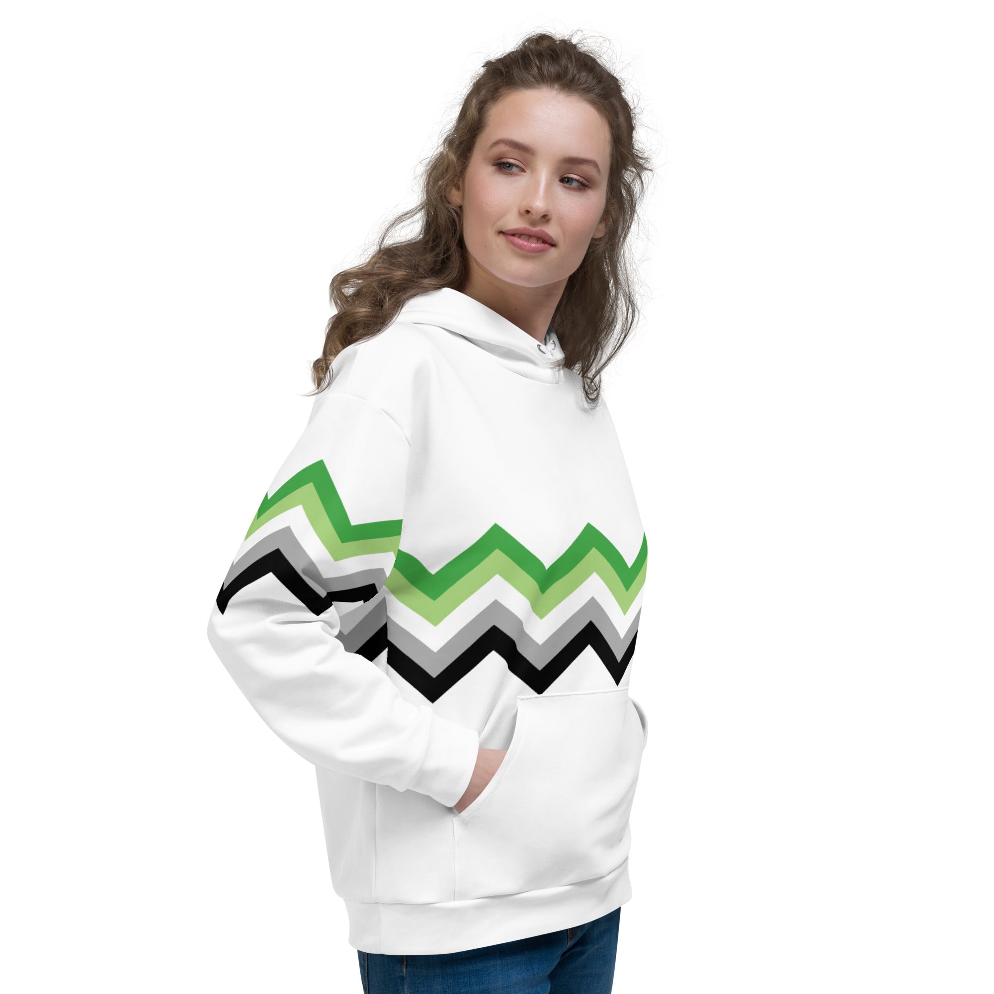 Unisex Hoodie-Aromantic Zigzag Pattern