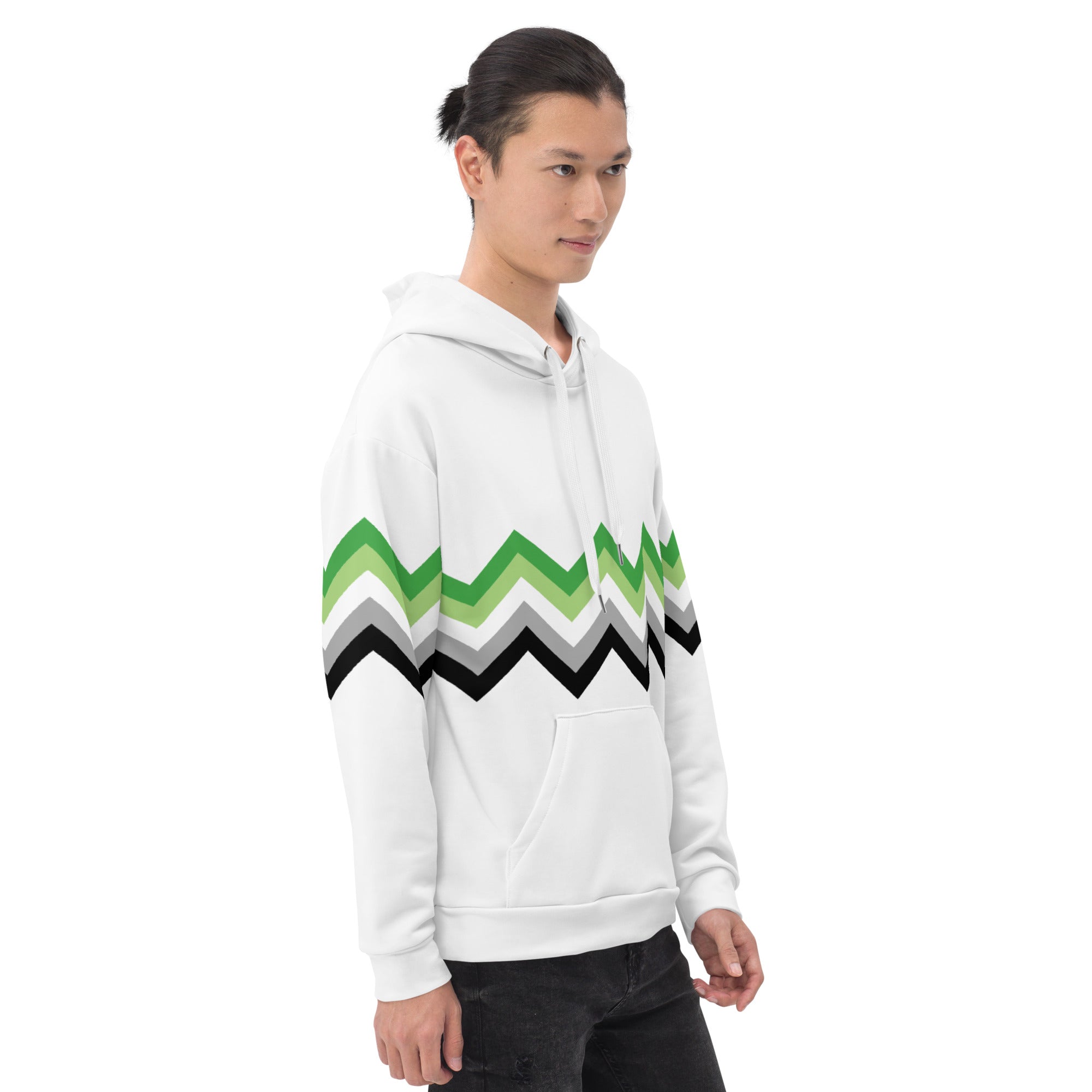 Unisex Hoodie-Aromantic Zigzag Pattern