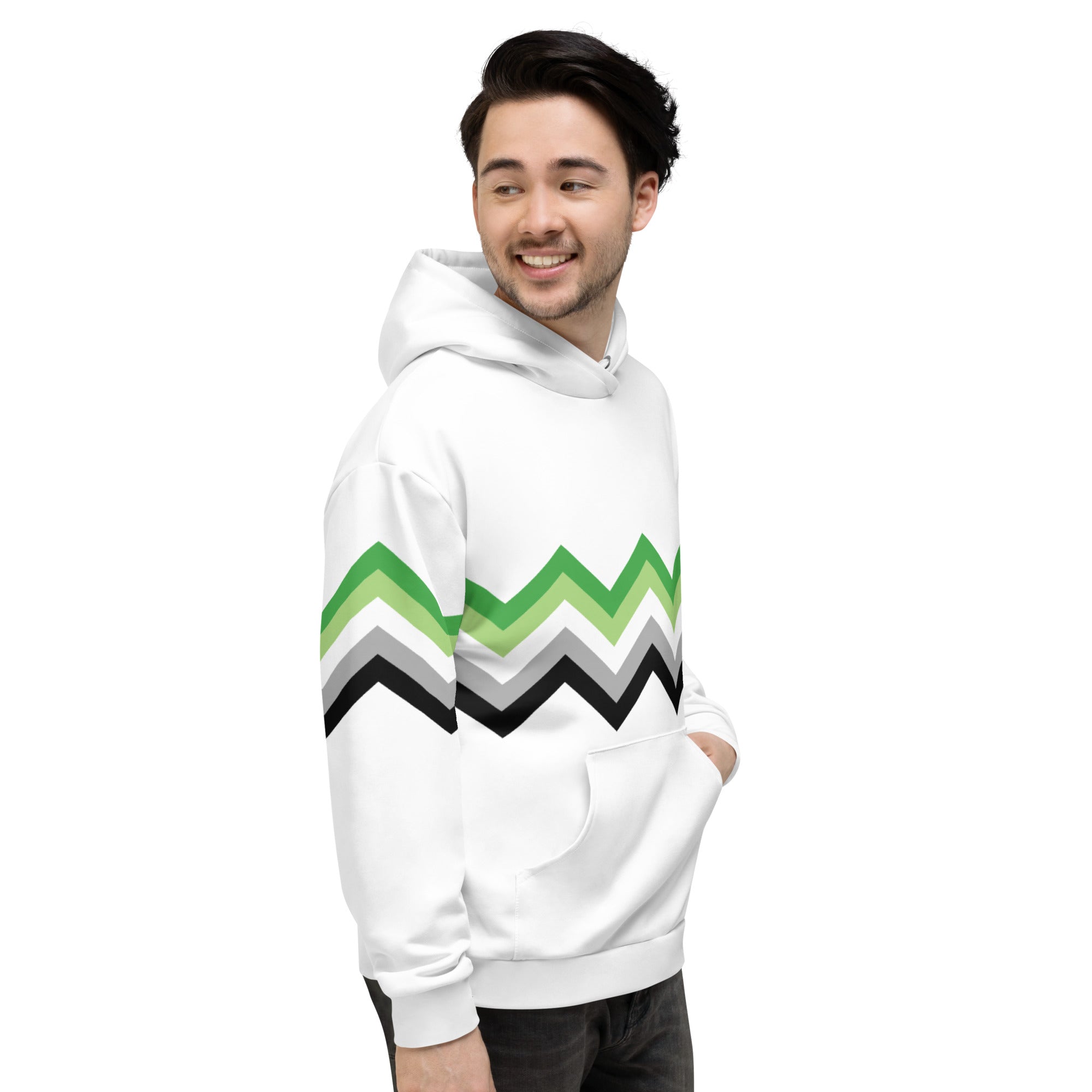 Unisex Hoodie-Aromantic Zigzag Pattern