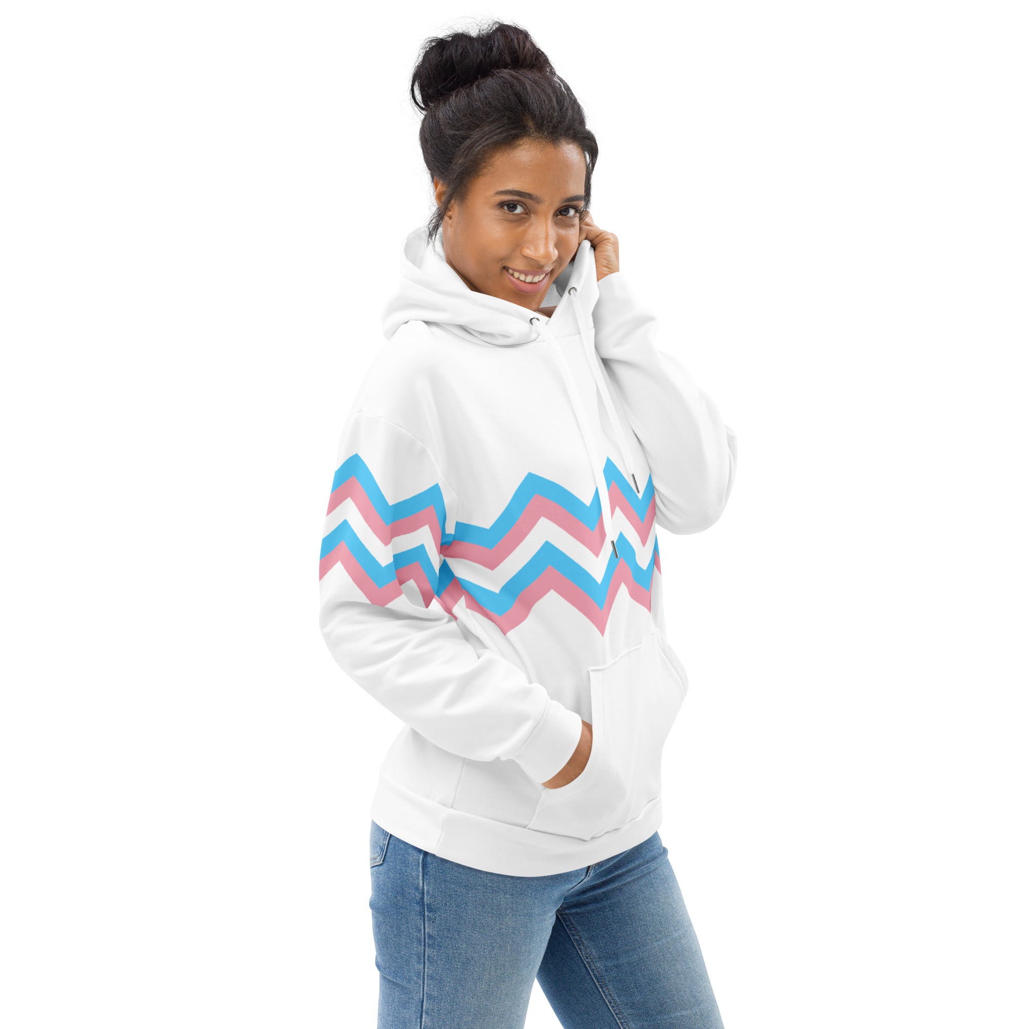 Unisex Hoodie-Transgender Zigzag Pattern