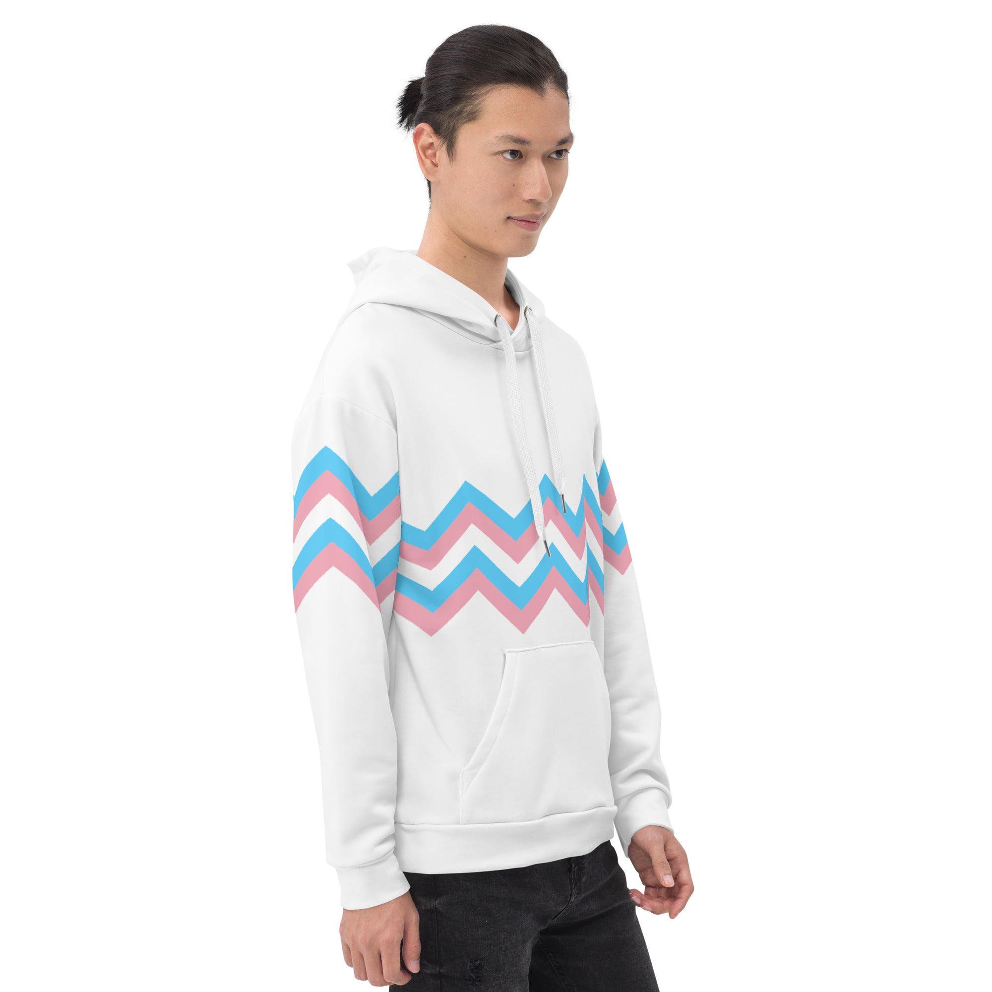 Unisex Hoodie-Transgender Zigzag Pattern