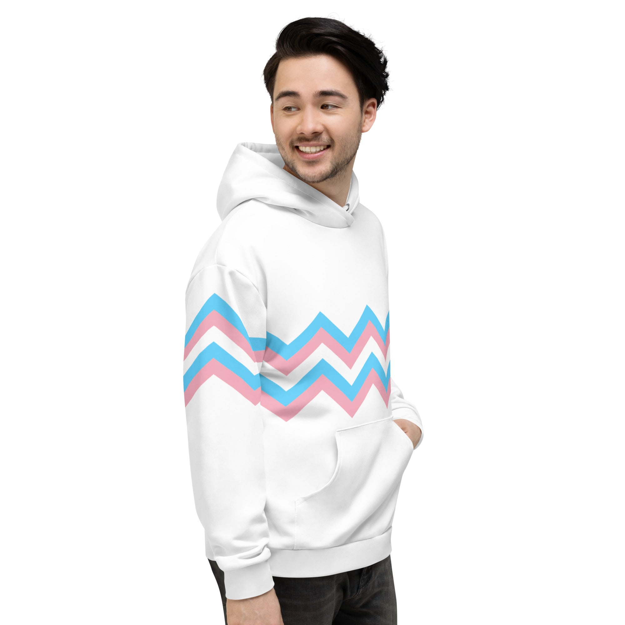 Unisex Hoodie-Transgender Zigzag Pattern