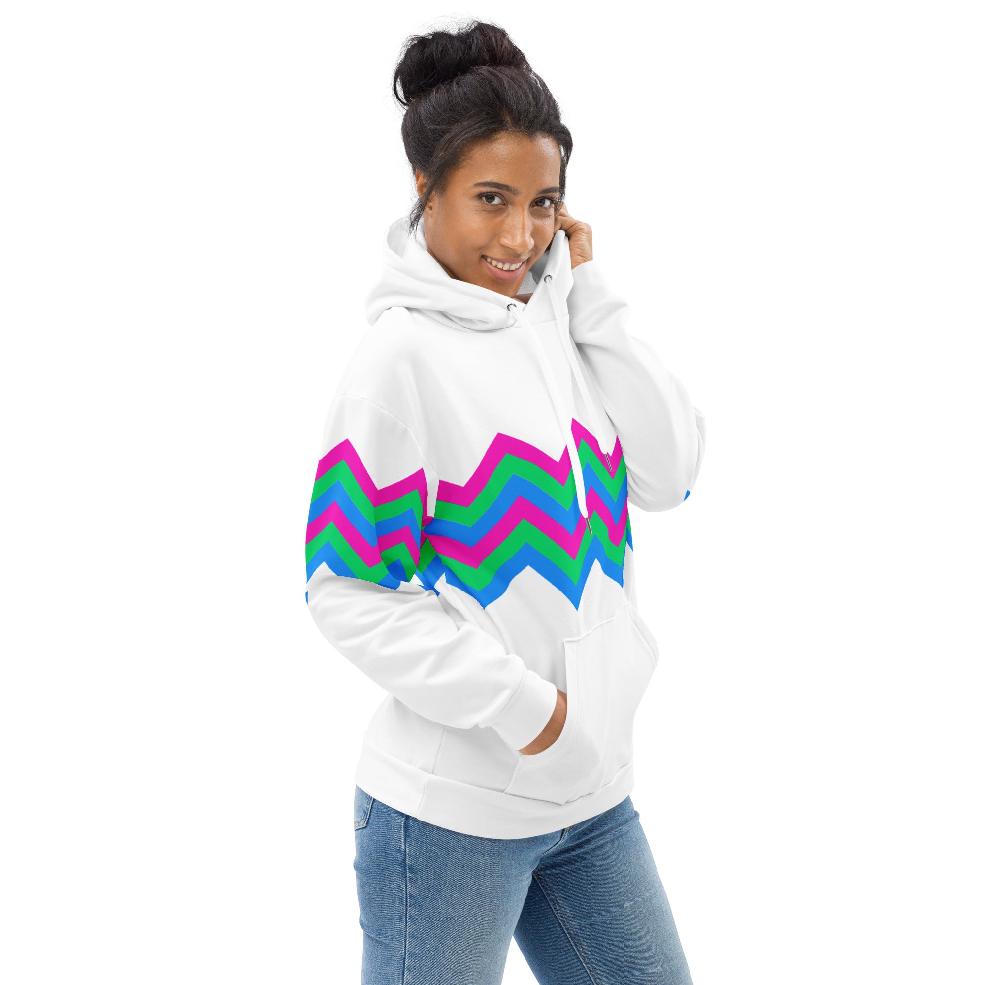 Unisex Hoodie-Polysexual Zigzag Pattern