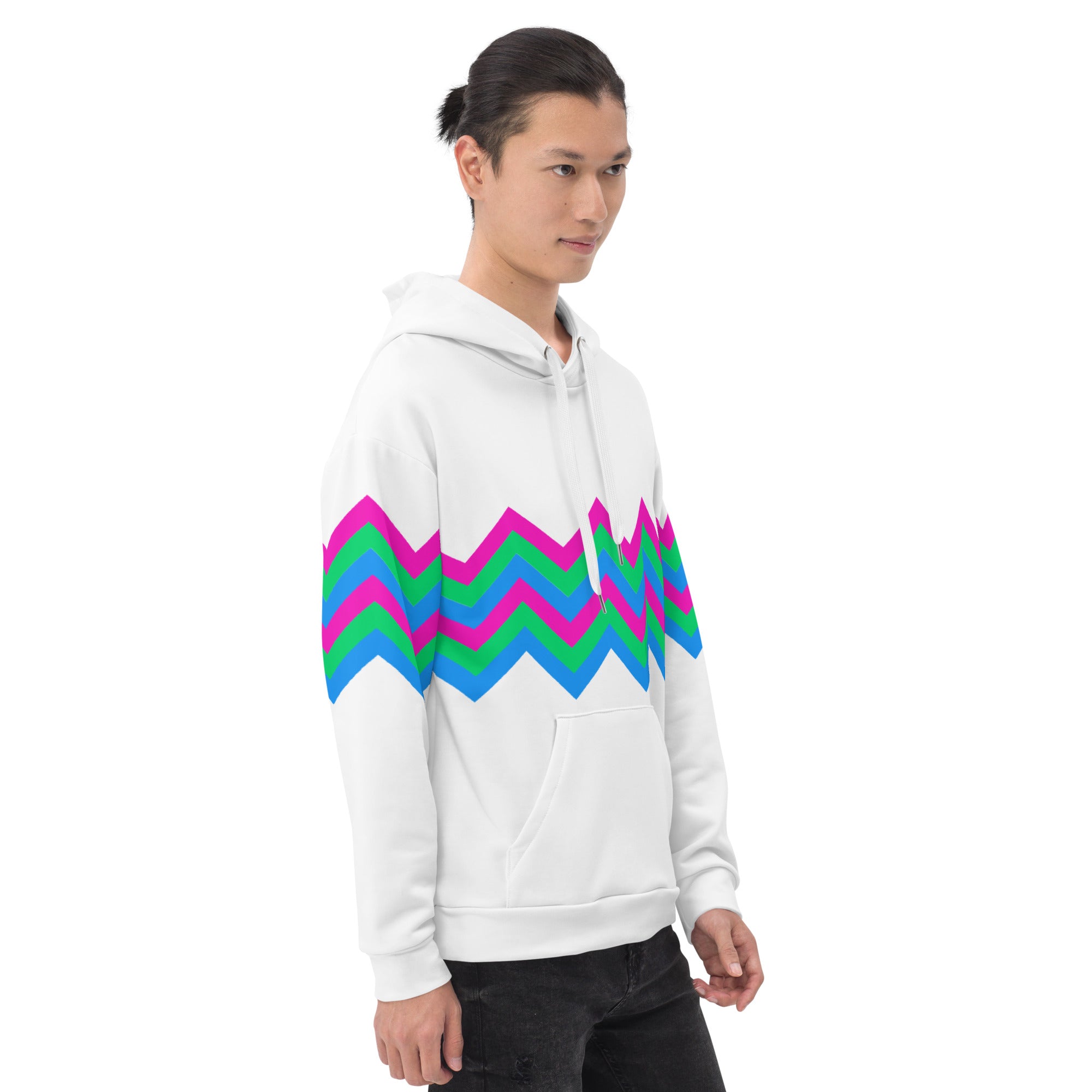 Unisex Hoodie-Polysexual Zigzag Pattern