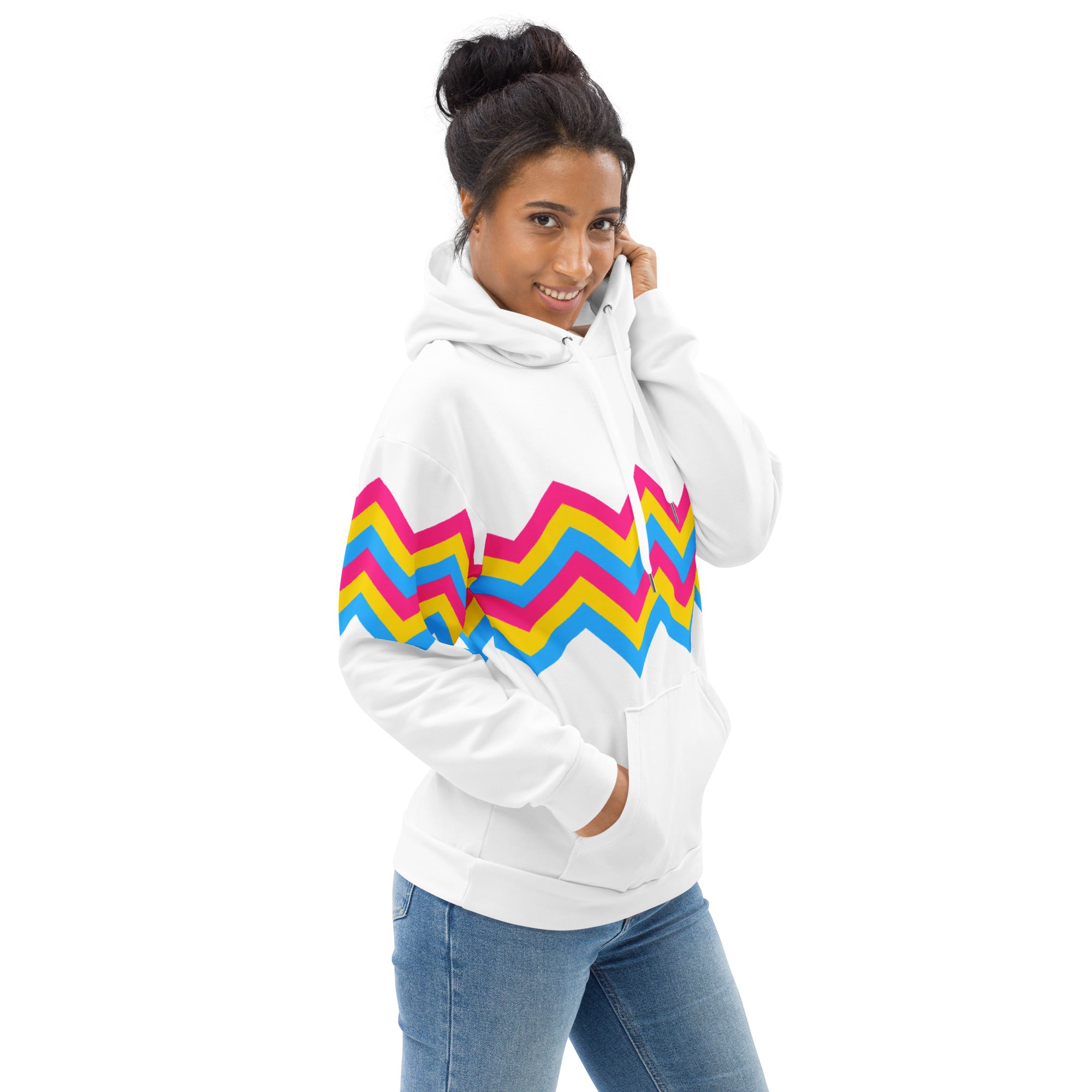 Unisex Hoodie-Pansexual Zigzag Pattern