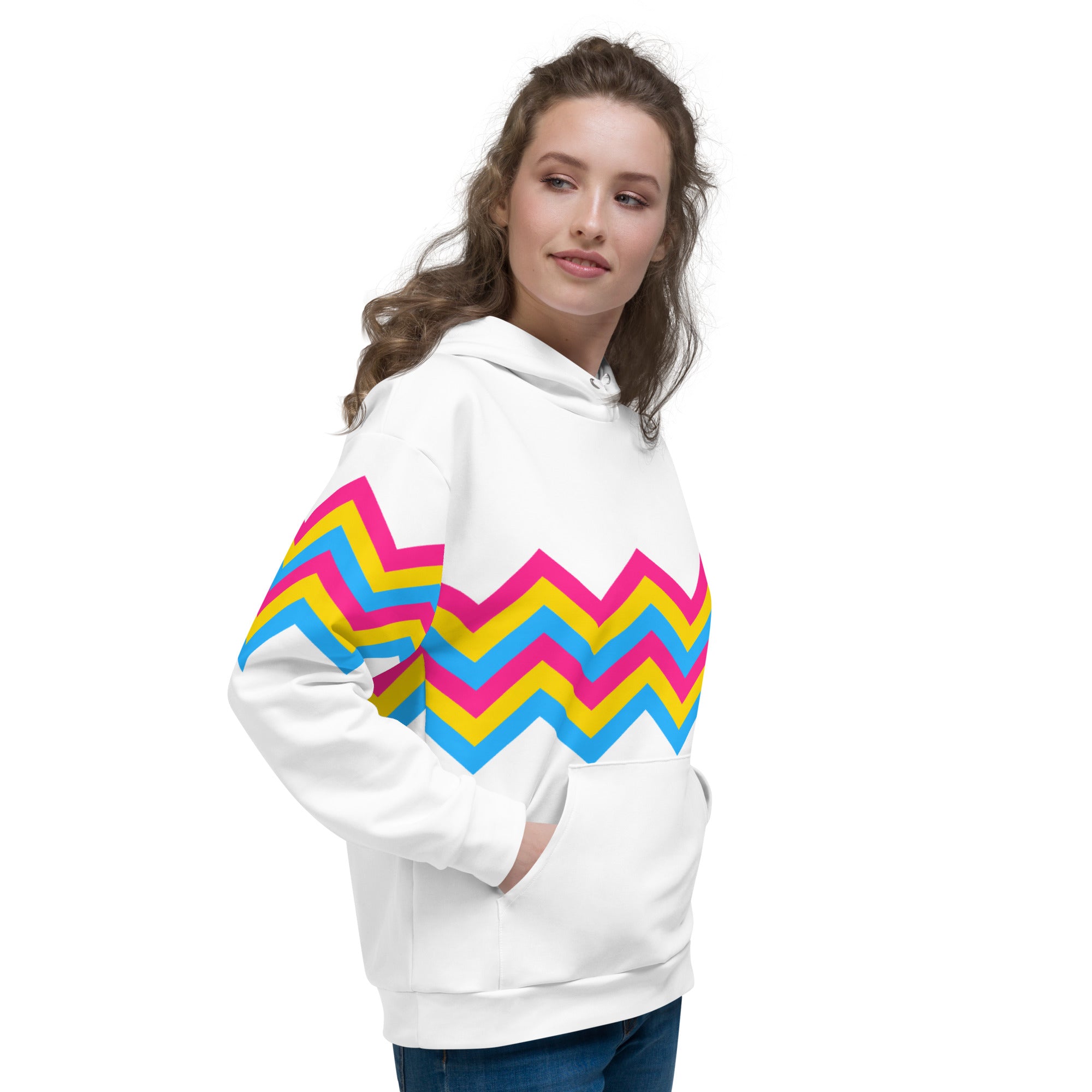 Unisex Hoodie-Pansexual Zigzag Pattern