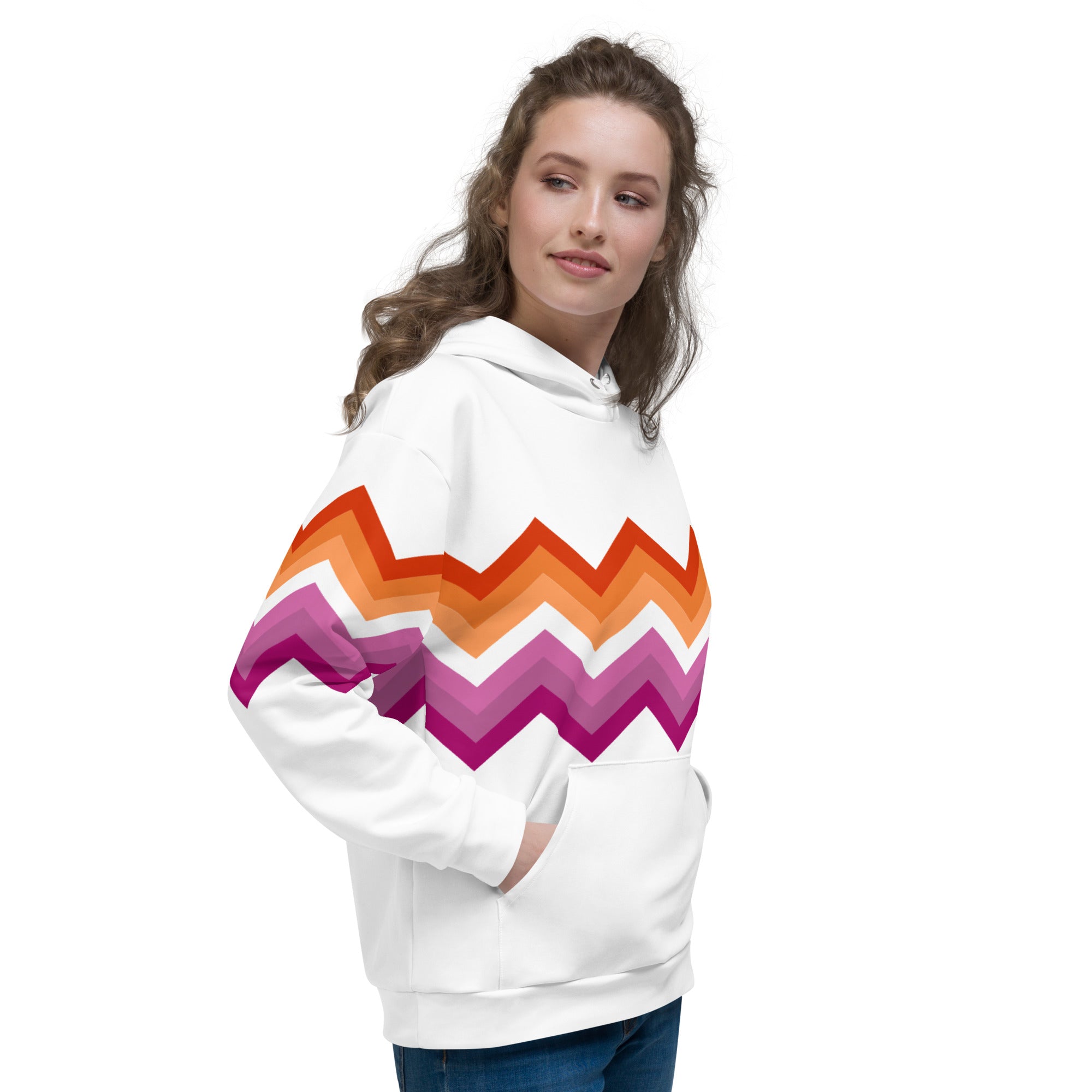 Unisex Hoodie-Lesbian Zigzag Pattern