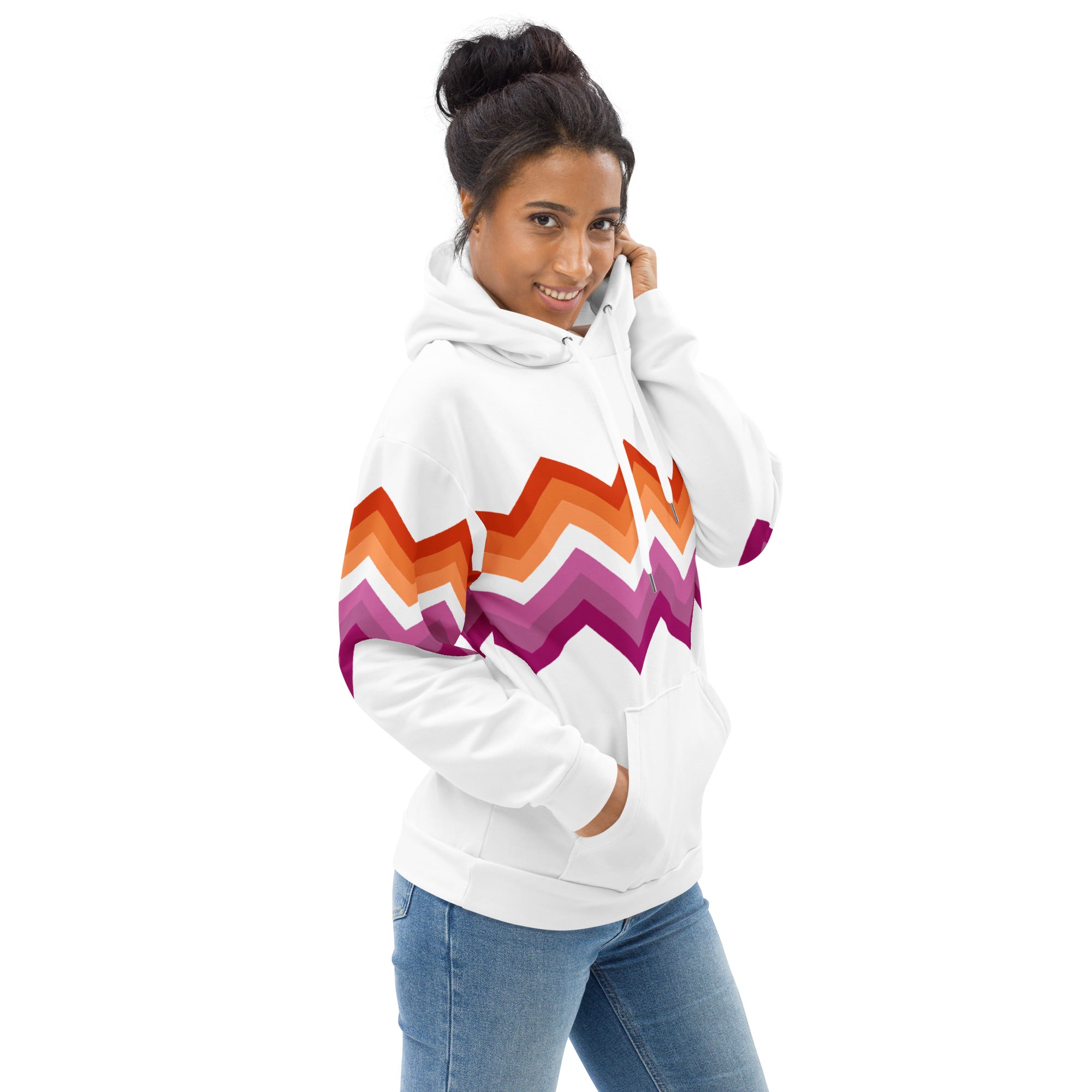 Unisex Hoodie-Lesbian Zigzag Pattern