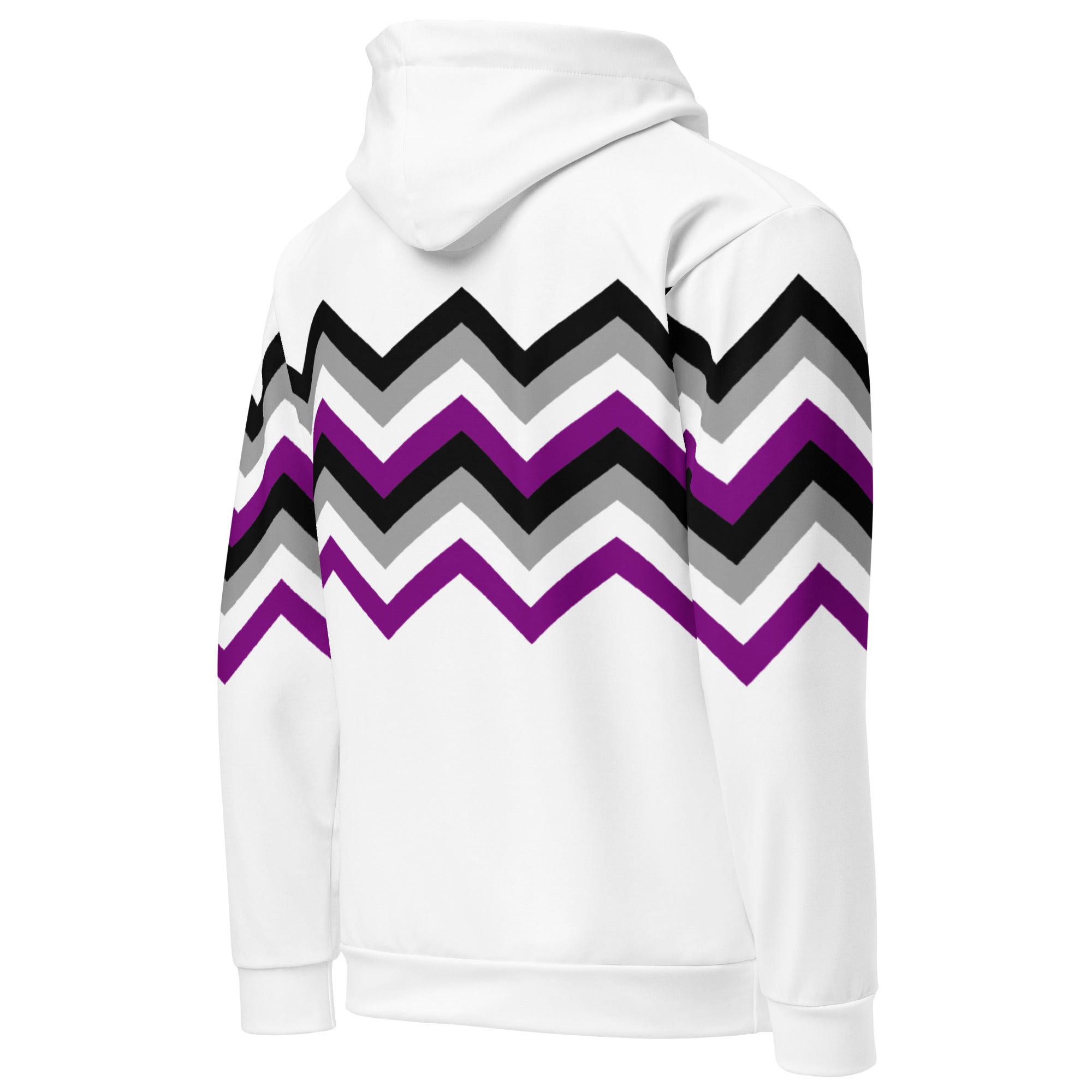 Unisex Hoodie-Asexual Zigzag Pattern