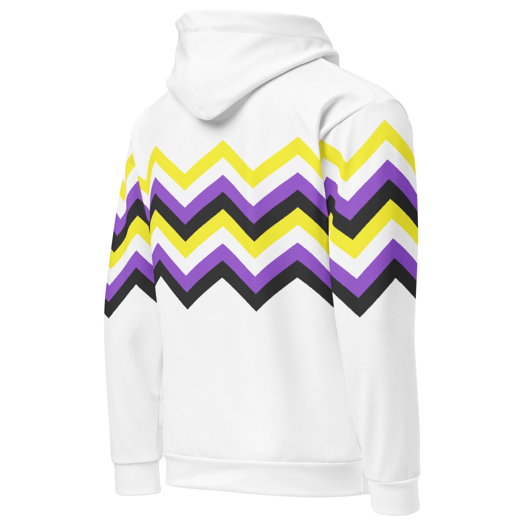 Unisex Hoodie-Nonbinary Zigzag Pattern