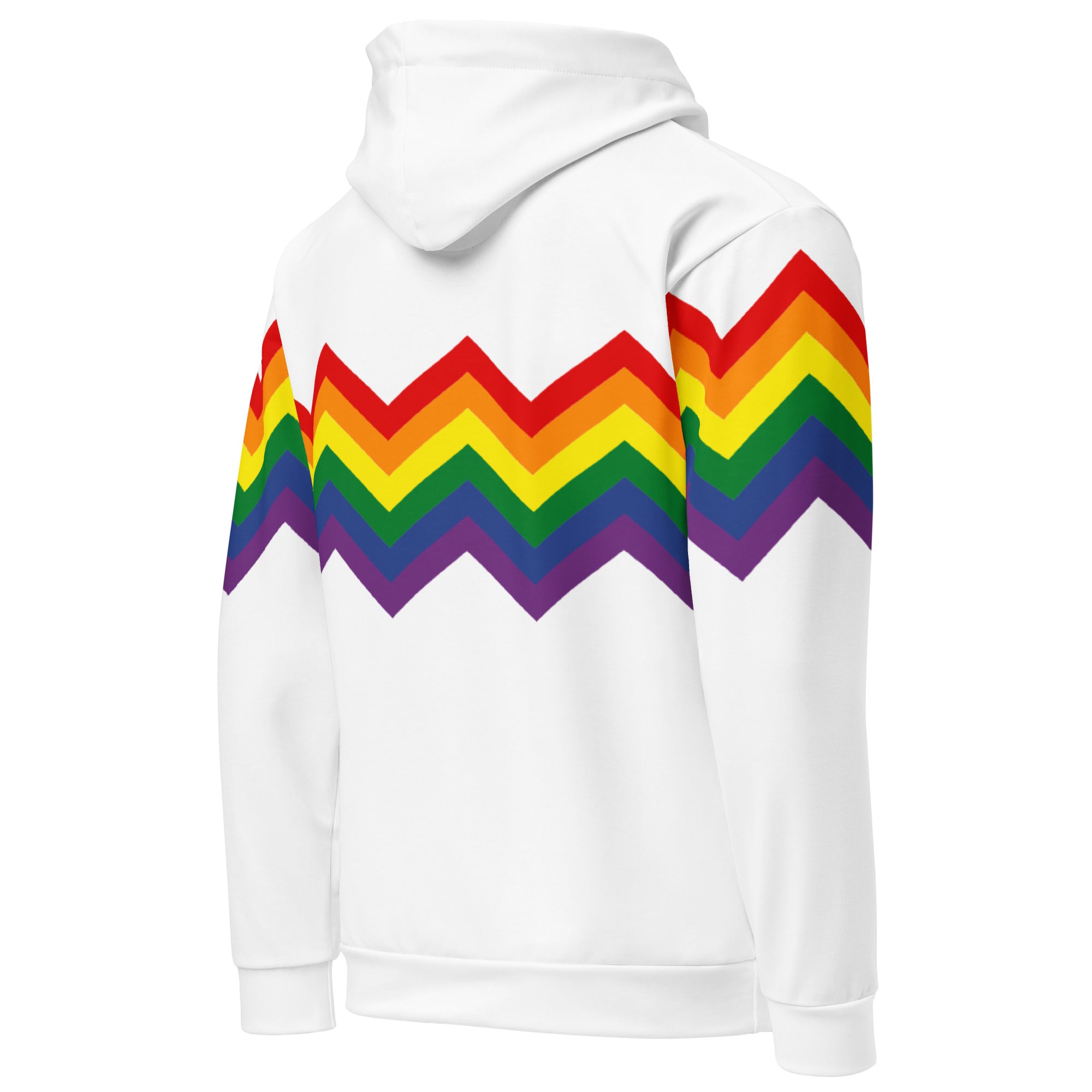 Unisex Hoodie-Pride Rainbow Zigzag Pattern