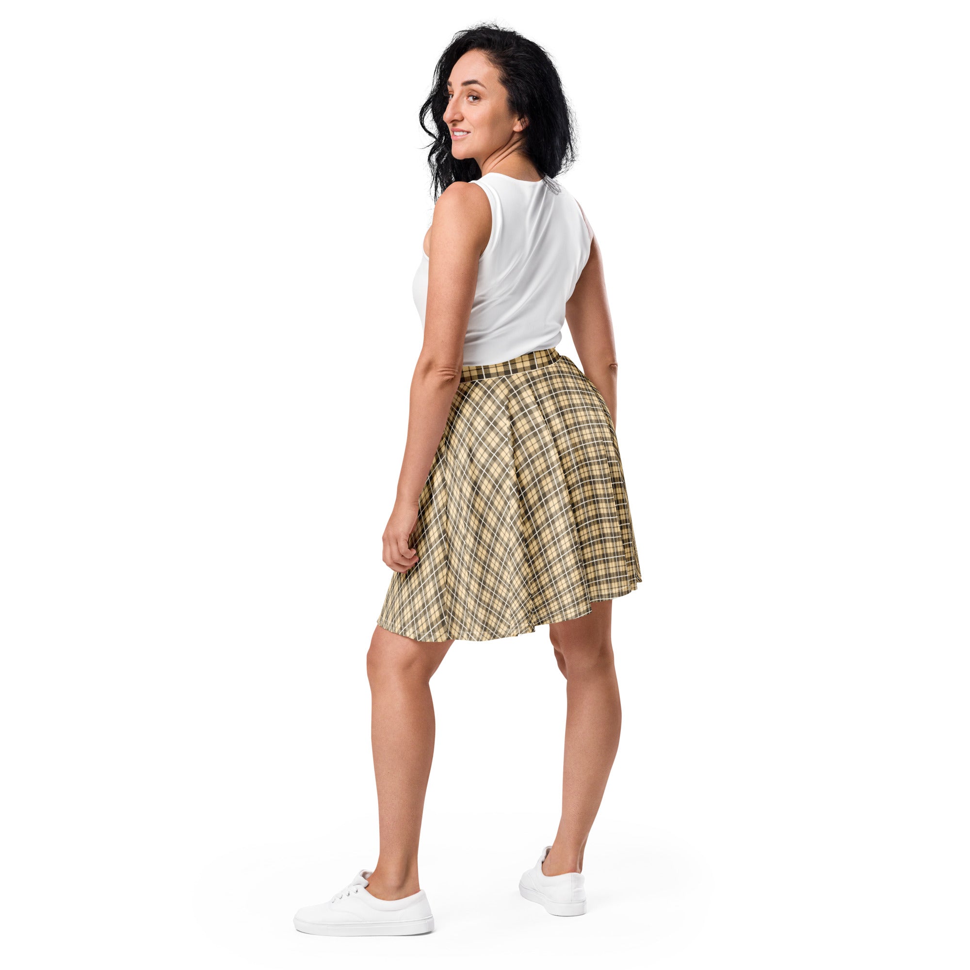 Skater Skirt- Tartan Yellow