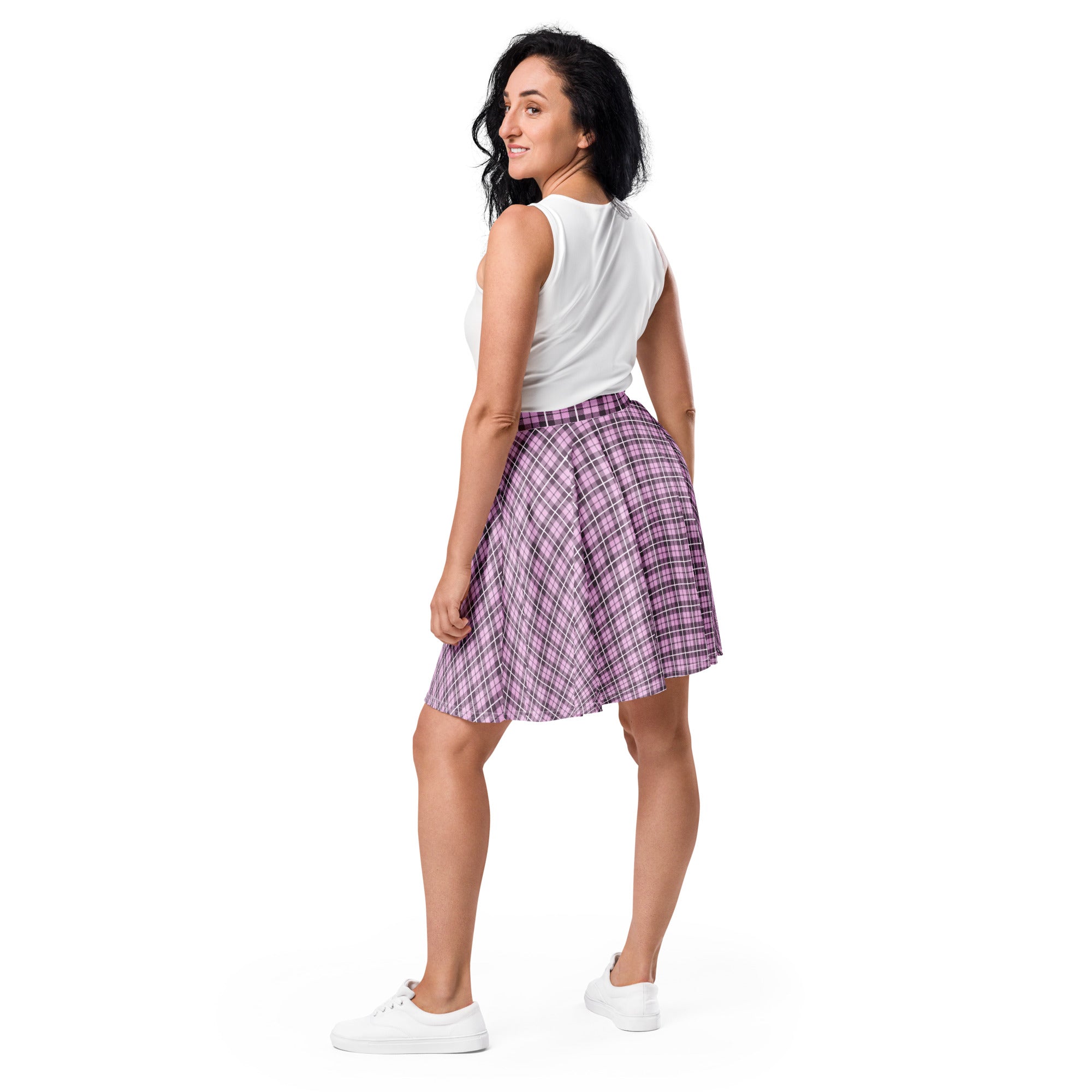 Skater Skirt- Tartan Pink