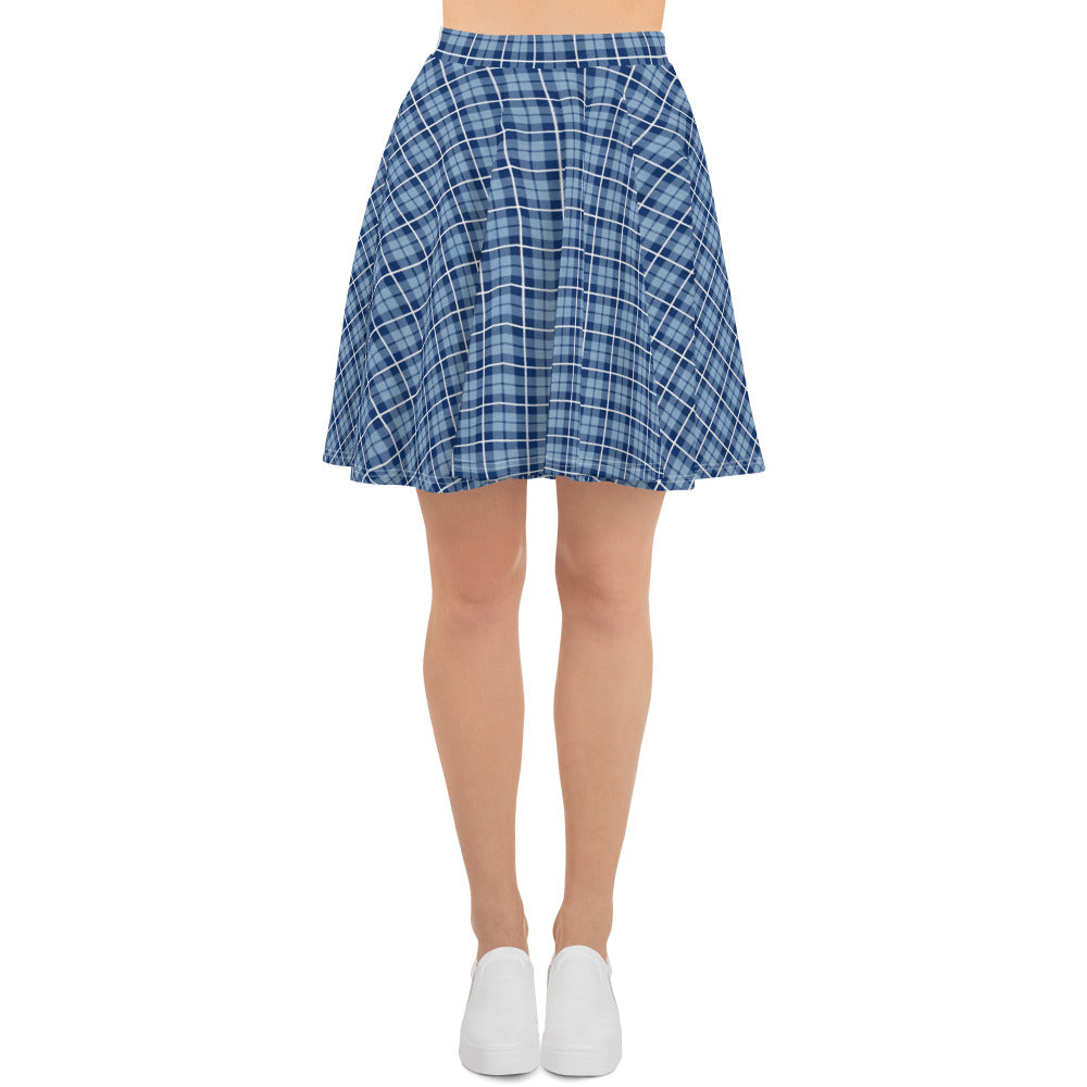 Skater Skirt-Tartan Light Blue